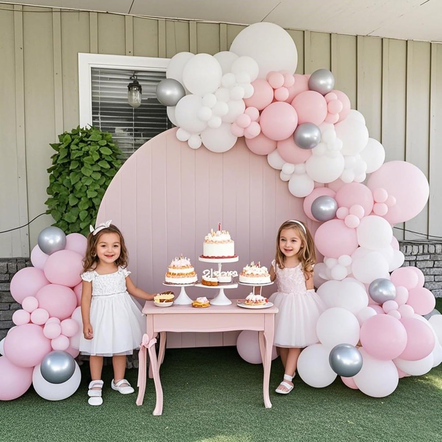 Light Pink Balloons 125 Pcs Pink Different Sizes of 18 12 10 5 Inch Pastel Baby Pale Pink Balloon Arch Kit Garland for Birthday Baby Shower Gender Reveal Valentine's Day Bridal Shower