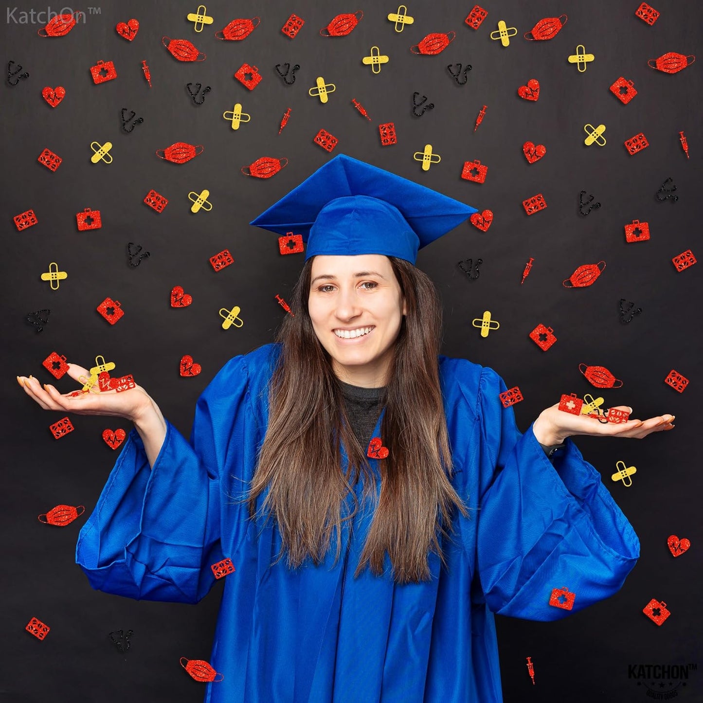 KatchOn, Glitter Nurse Graduation Confetti - Pack of 1000 | Nurse Confetti for table | Nurse Party Decorations, Medical Grad Decorations | Graduation decorations 2025