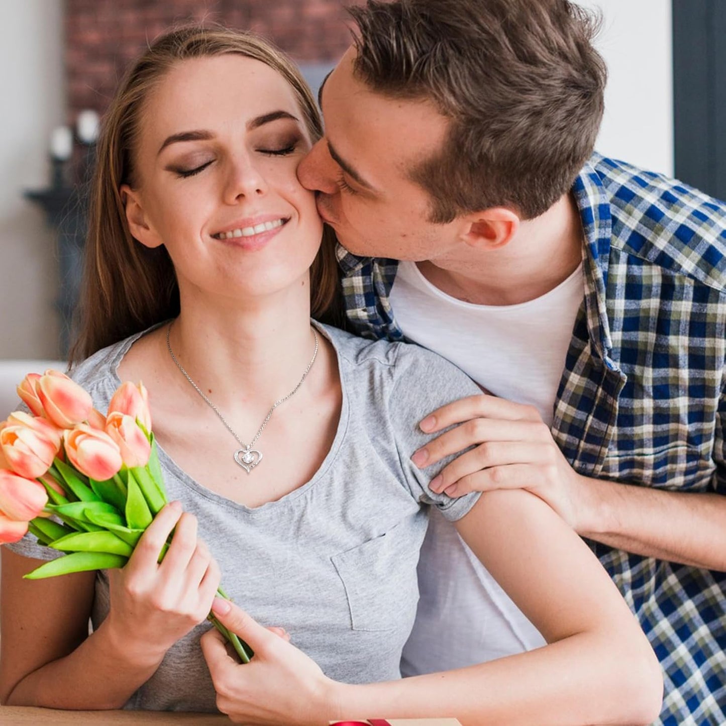 Moissanite Heart Necklaces for Women, Gifts for Wife, 1-3 Carat Moissanite 925 Sterling Silver Love Jewelry, Birthday Wedding Anniversary Christmas Engagements Gifts for Wife Women Her Girlfriend Mom