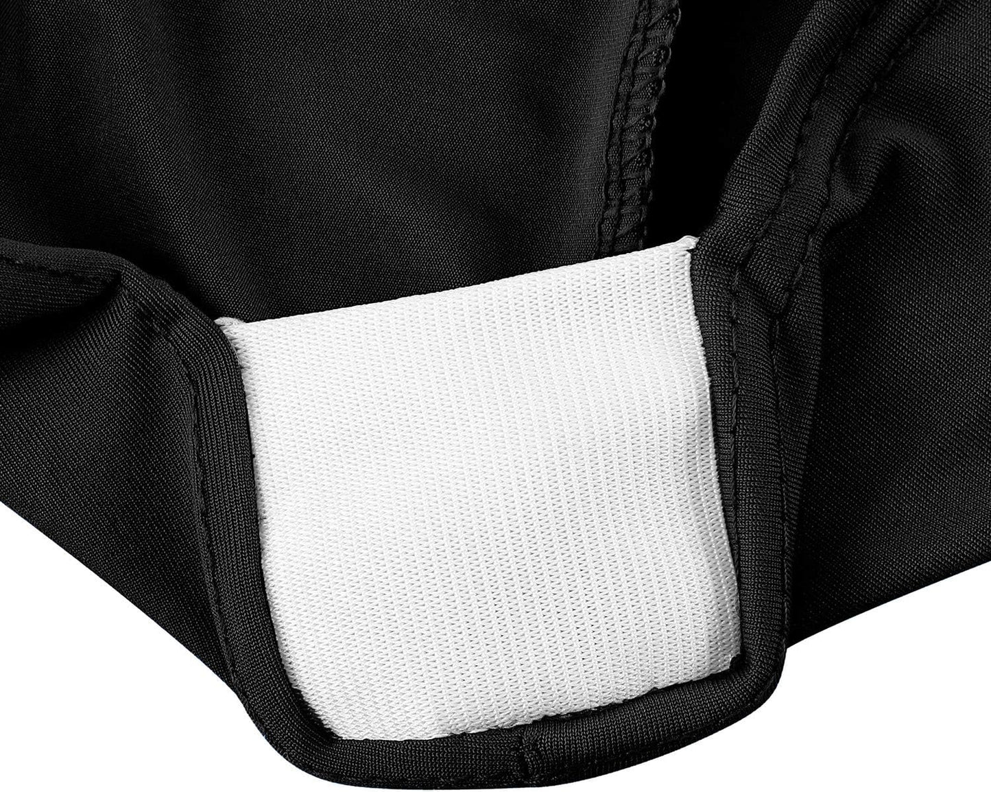 LZY Spandex Fitted Stretch Table Cover for 6 ft or 4ft or 8ft Folding Table, Rectangular Cocktail Tablecloth, Perfect for Party or Banquet (8FT Black)