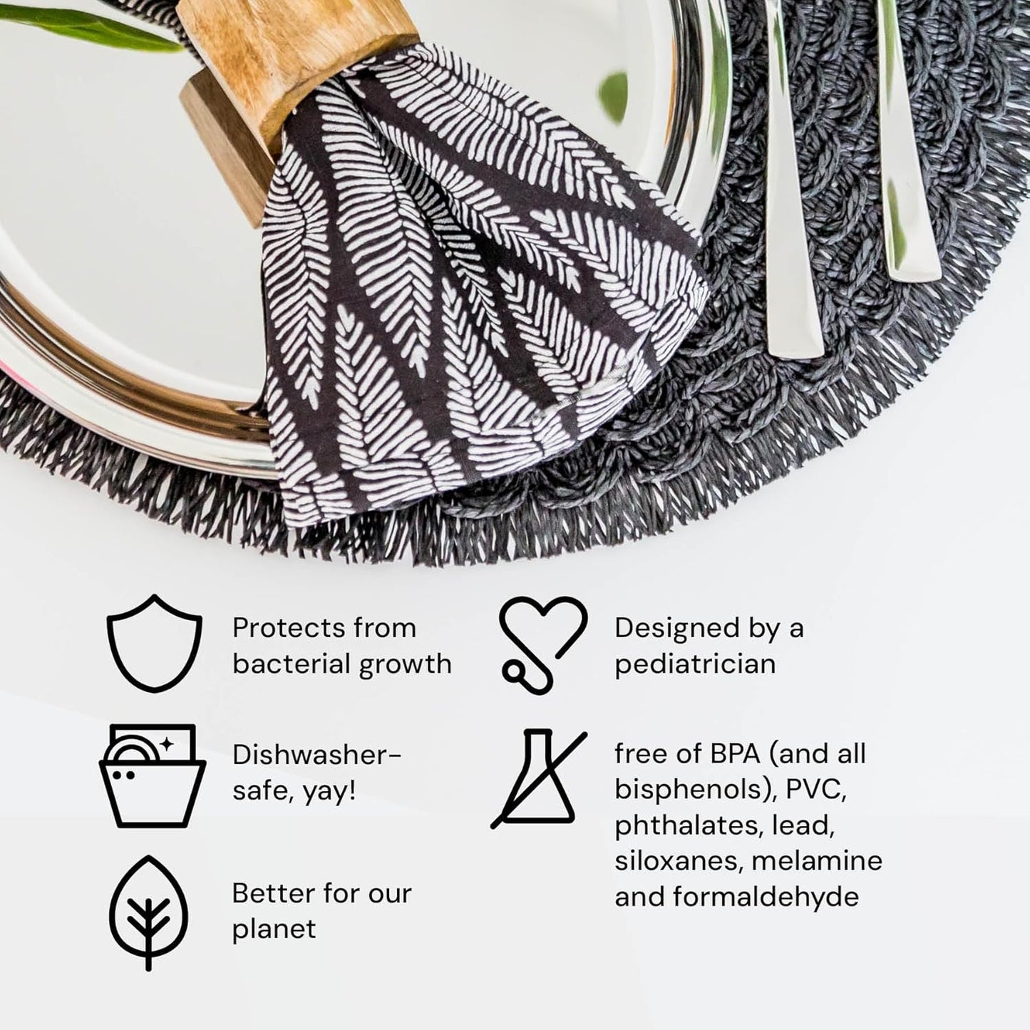 Ahimsa Stainless Steel Plates - 9" Round Classic Stainless Steel Kids Plates, Non Toxic Plate, BPA Free & Dishwasher Safe (Single)