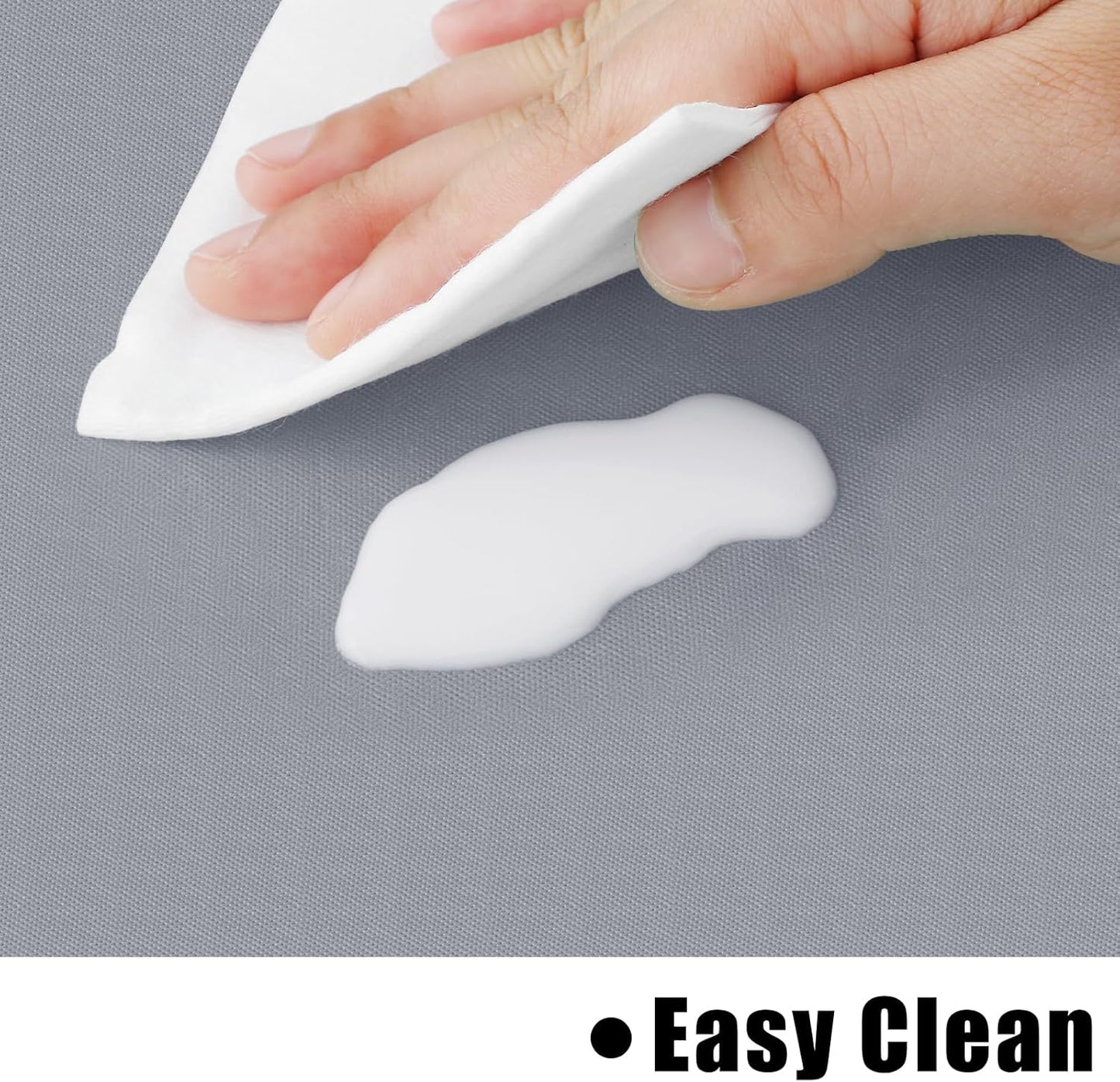 homing Round Vinyl Tablecloth, Waterproof Spillproof Plastic Flannel Backed Table Cloth, Wipe Clean Table Cover for Dining, Buffet Parties and Camping (Grey, 60")