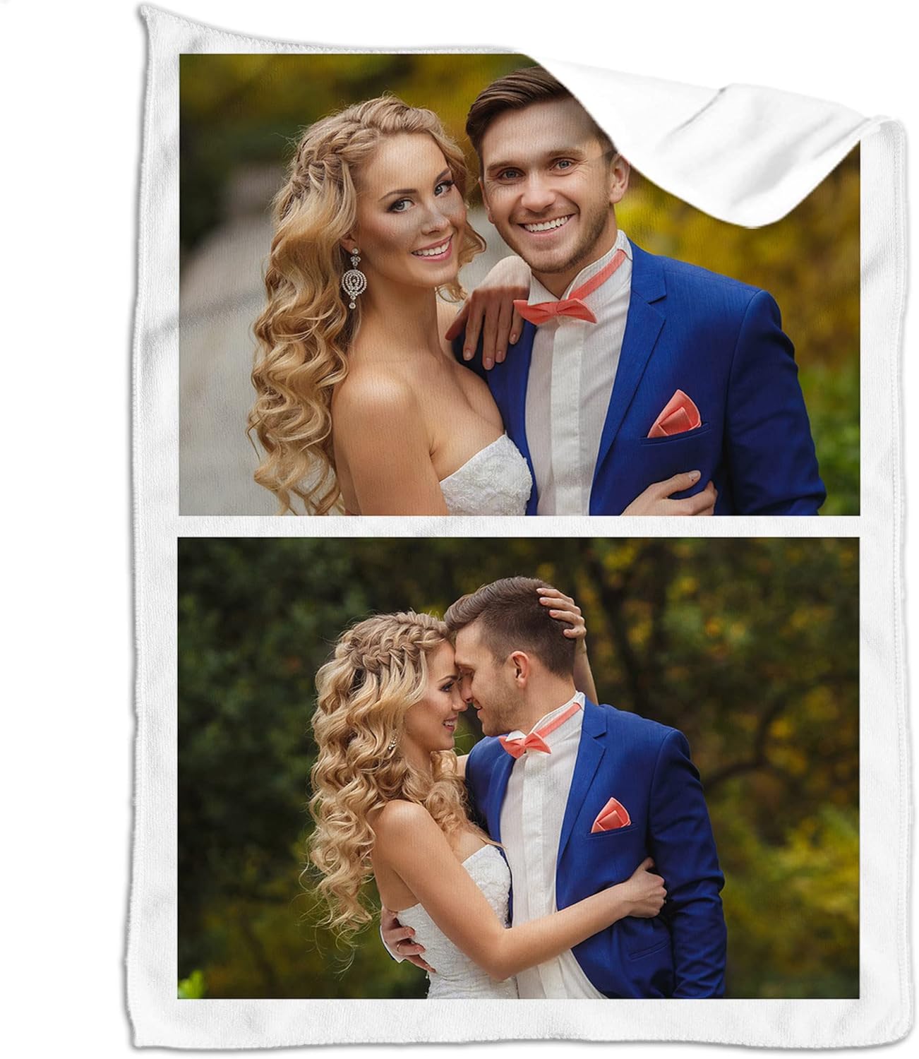 Custom Blanket with Photos Personalized Picture Throw Blankets Gifts for Women Lover Friend Customized Picture Gifts Flannel Blanket Christmas Anniversary Birthday Wedding 40"X50" Made in USA