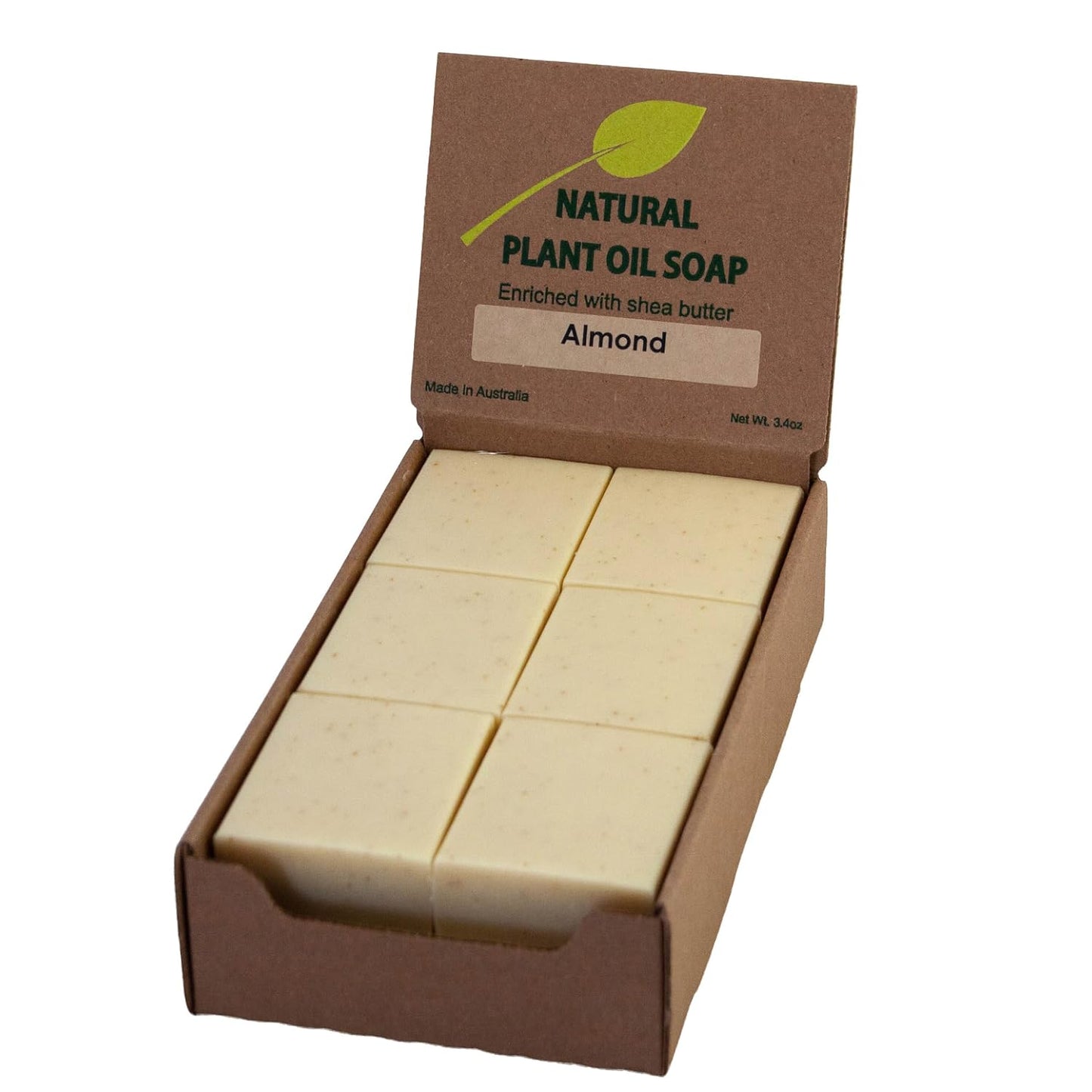 Simple Scents Australia Almond Scented Natural Soap Bars (12 Bars), 3.5oz Moisturizing French Triple Milled Soap Bars Enriched with Shea Butter - Pure Plant Oil Bath & Body Bars