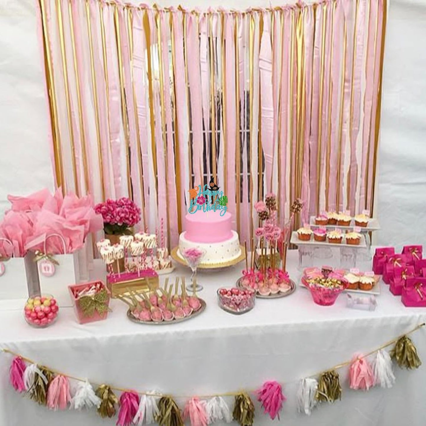 1 Pack Moana Cake Toppers Glitter Palm Leaf Moana Cake Picks The Sea is Calling Hawaiian Tropical Cupcake Decorations for Luau Summer Baby Shower Birthday Party Supplies Blue