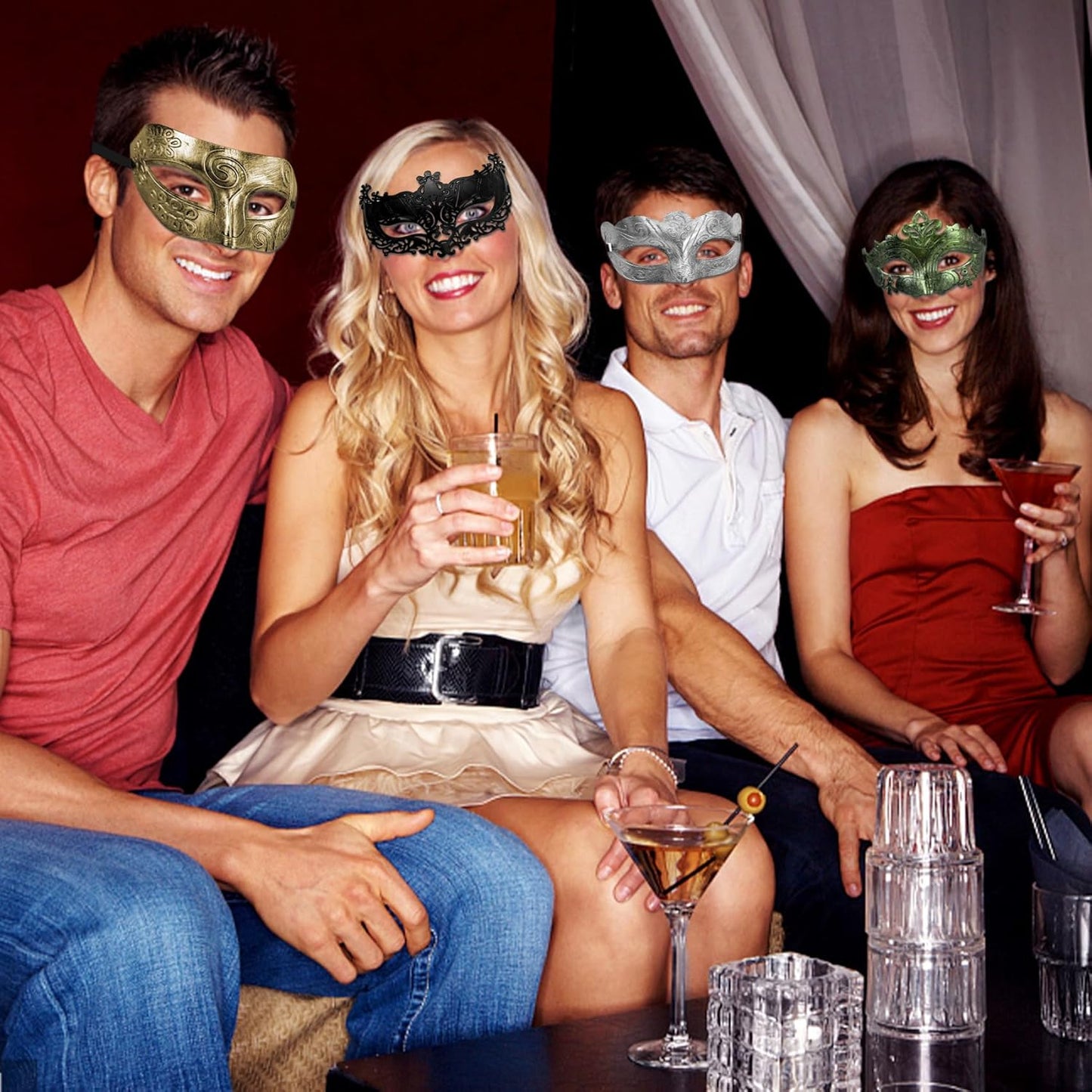 40 Pieces Masquerade Masks Vintage Antique Masks Venetian Party Masks