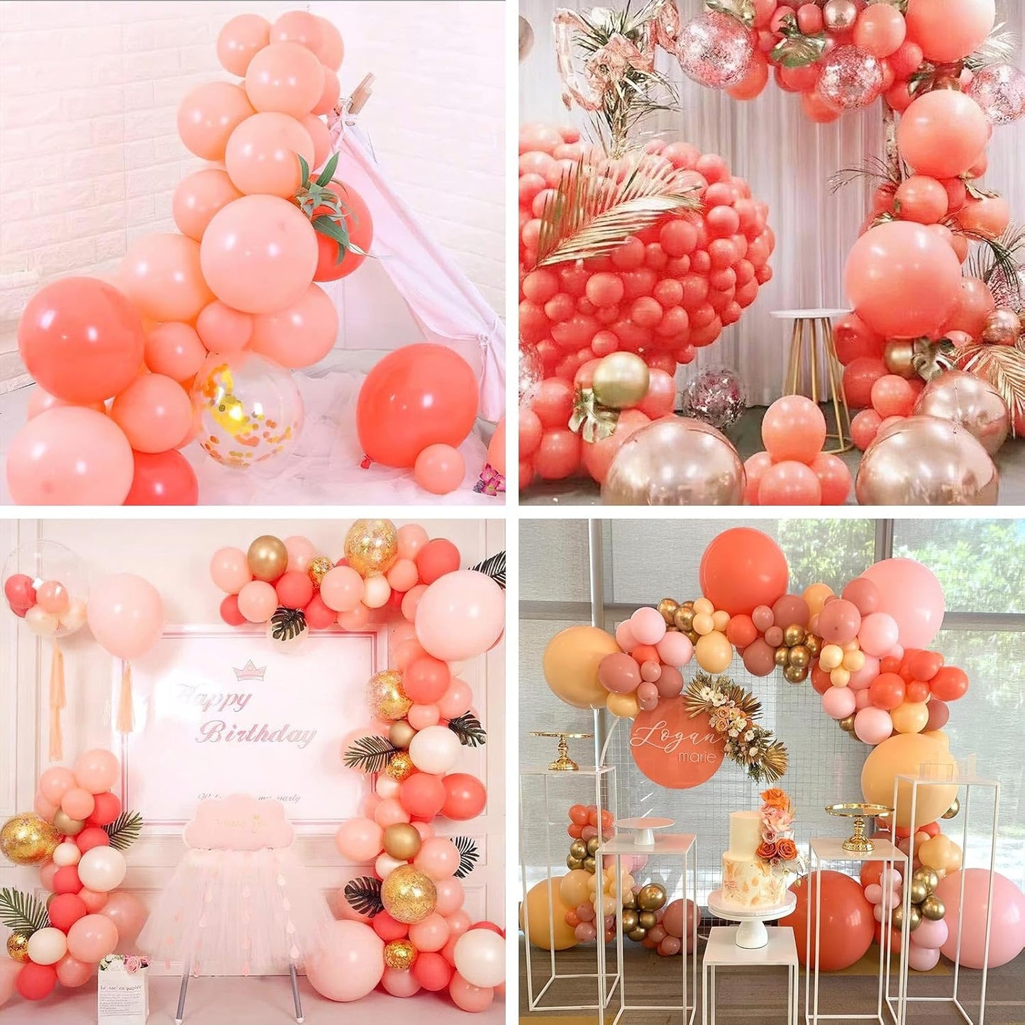 PartyWoo Coral Red Balloons 50 pcs 12 Inch Coral Light Red Balloons for Wedding Baby Shower Gender Reveal Graduation Anniversary Birthday Party Decorations Red-Y22