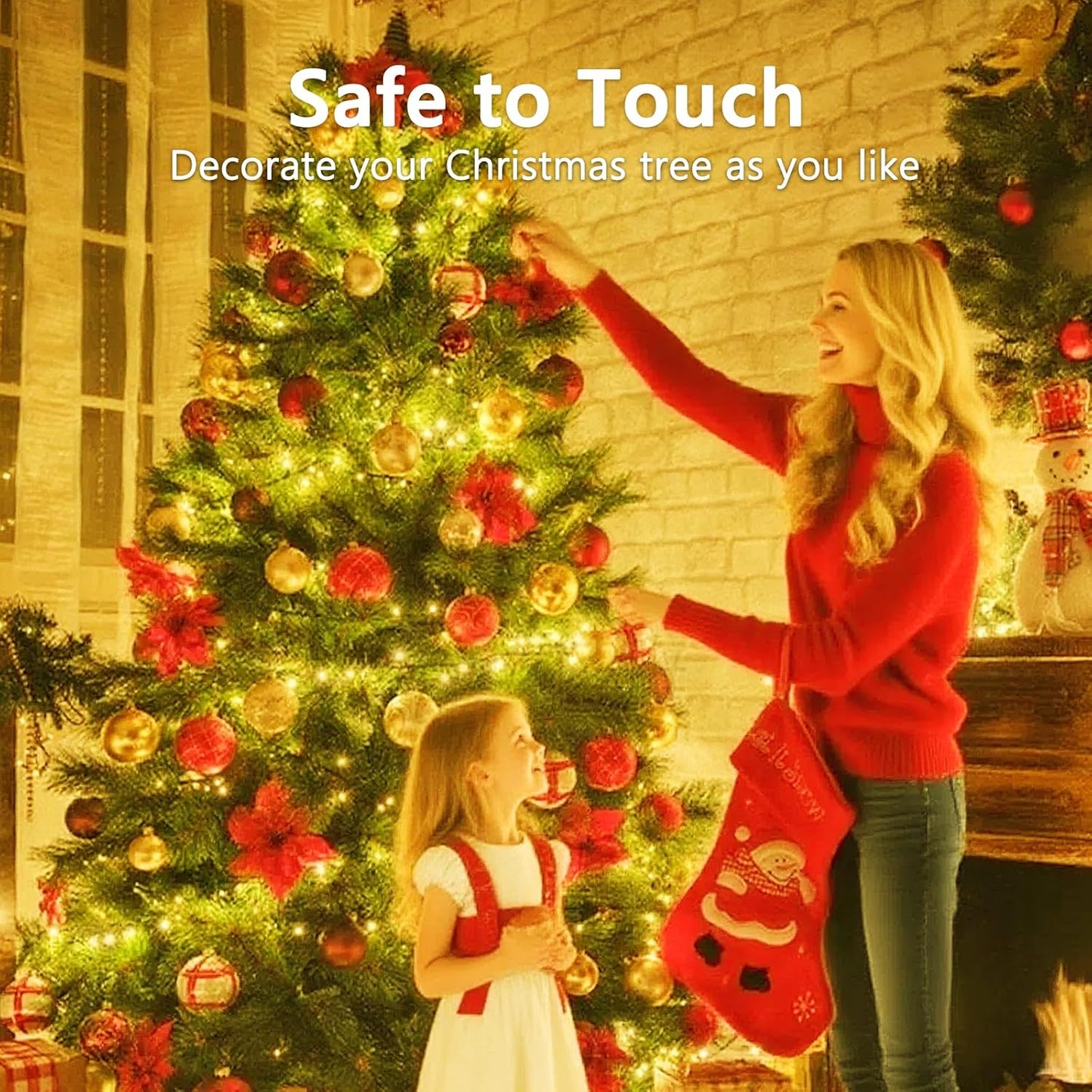 75FT 1500 LED Cluster Christmas Lights, Christmas Tree Lights Outdoor Indoor with 8 Modes & Timer & Remote, Firecrackers String Lights Waterproof for Garland Party Xmas Decorations, Warm White