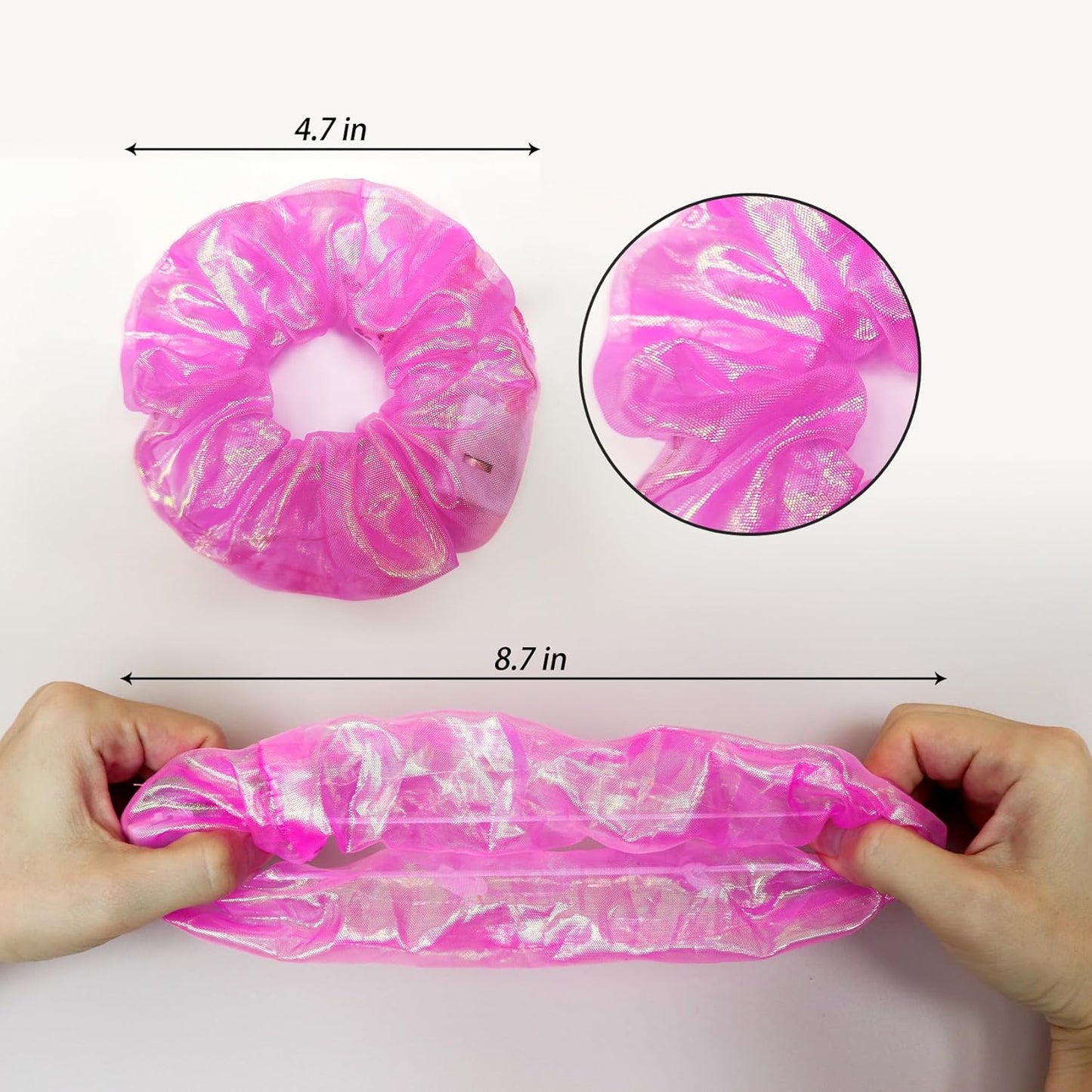 4Pcs Multi-Mode Light Up Scrunchies - Glow Hair Accessories for Women, Girls, Rave, Neon Party, Halloween & Christmas