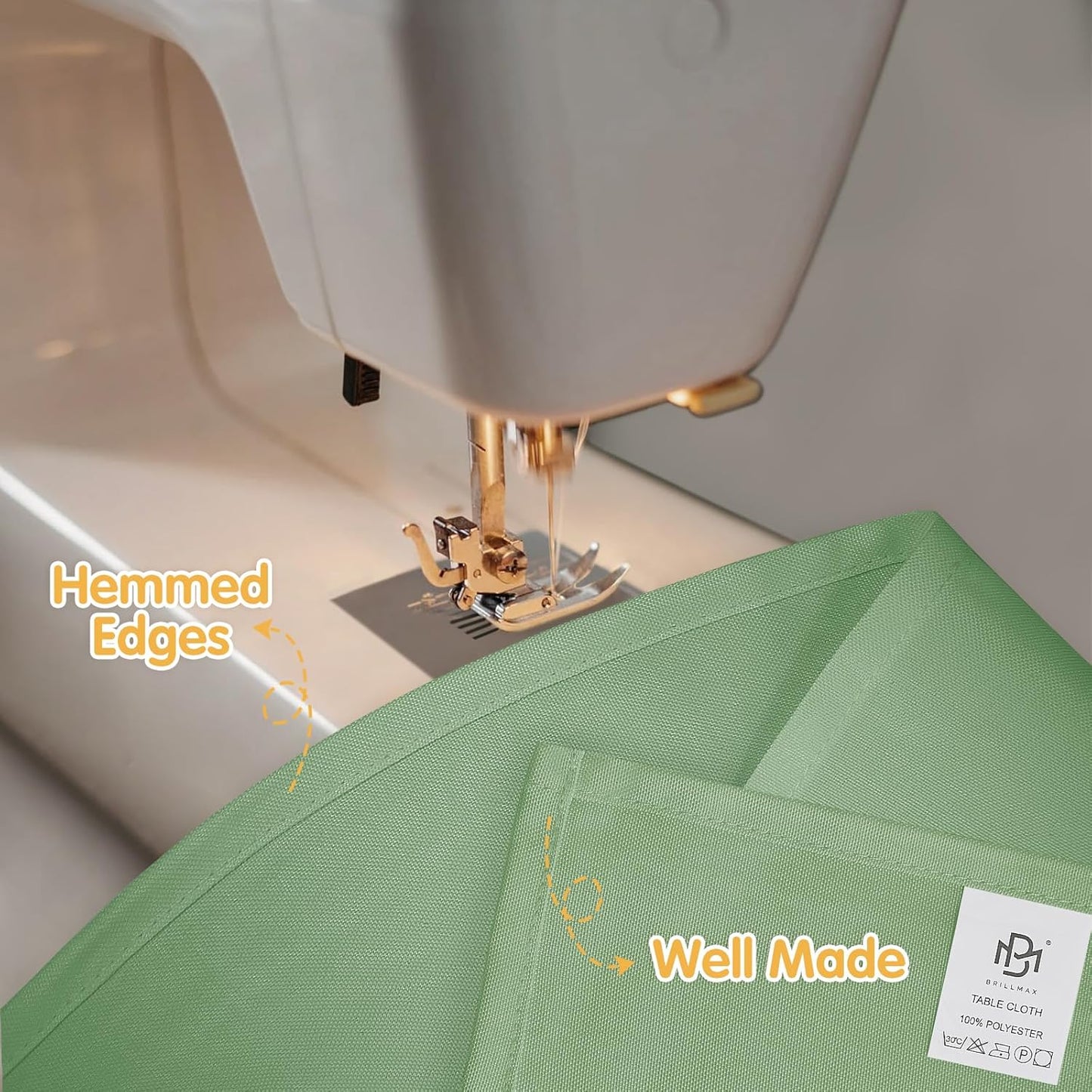 BRILLMAX 4 Pack Sage Green Tablecloths for 6 Foot Rectangle Tables 90 x 132 Inch - 6ft Rectangular Bulk Linen Polyester Fabric Washable Cloth Cover for Wedding Reception Banquet Birthday Party