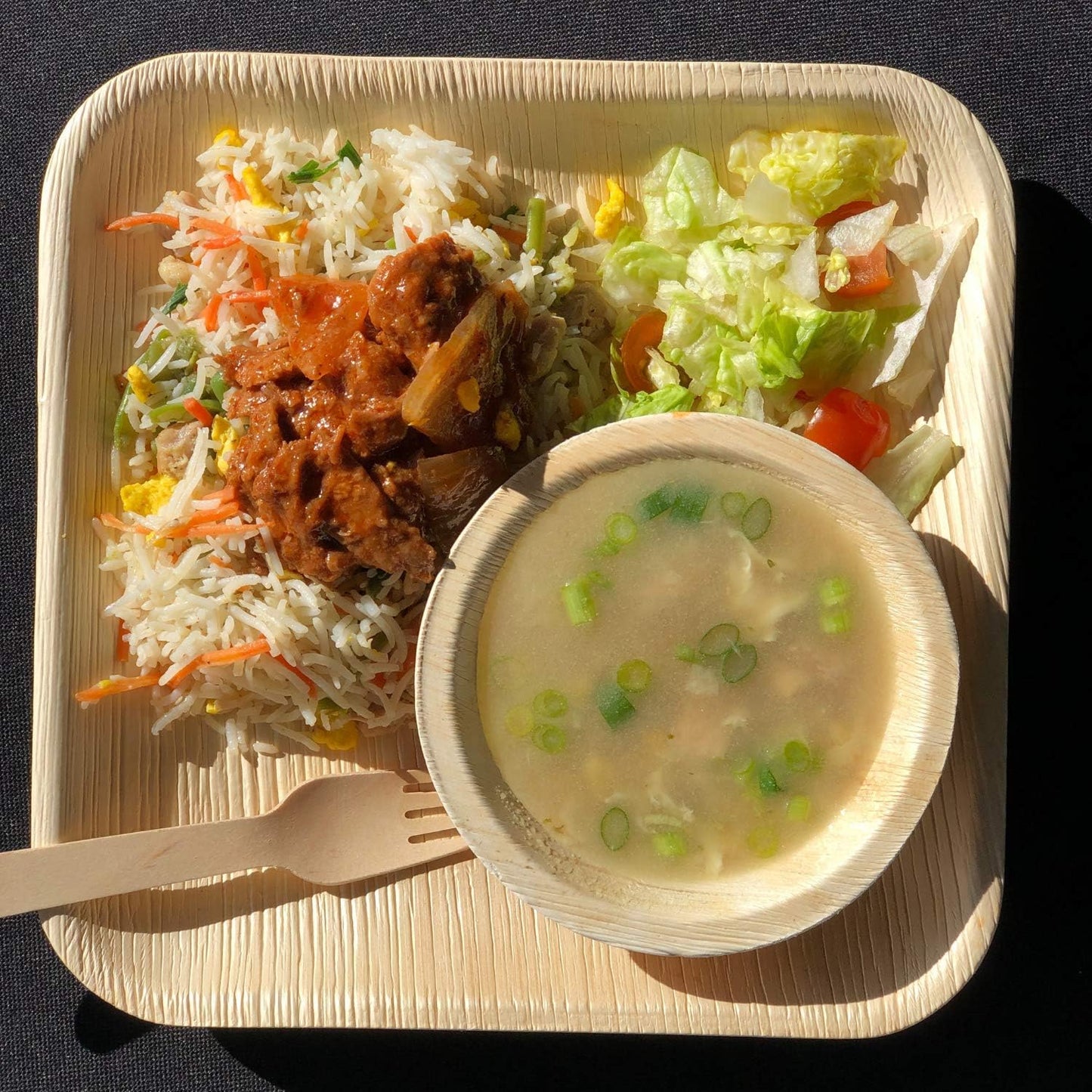 Raj Disposable Palm Leaf Bowls (50 Count, 5" Bowls) Strong Bowl Like Bamboo Party Bowl - Decorative Compostable Tableware for Lunch, Dinner, Birthday, Outdoor, BBQ, Picnic, Parties