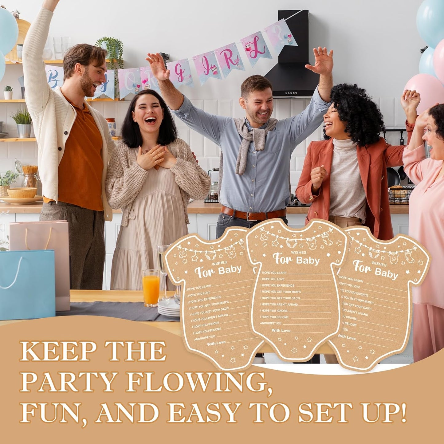 Baby Shower Games, Wishes for Baby, Baby Shower Game, Set of 30 Cards, Baby Games for Baby Shower, Baby Shower Decorations, Baby Shower Ideas