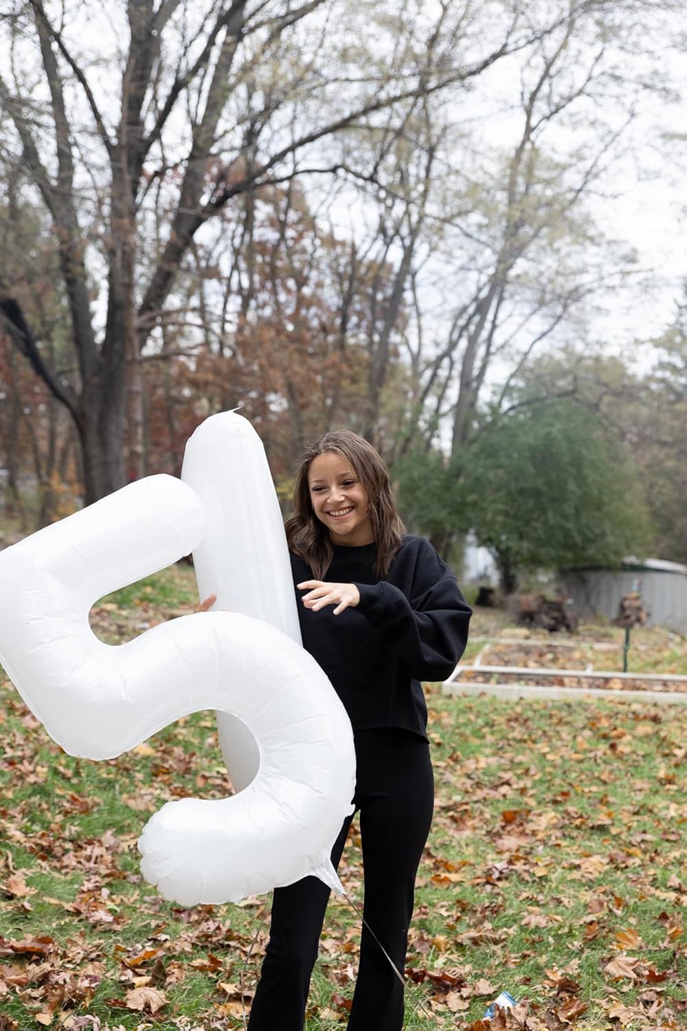 White Number 6 Balloon 40 Inch, 6th Birthday Party Decorations for Children, Giant 6 Foil Balloon for Party Supplies