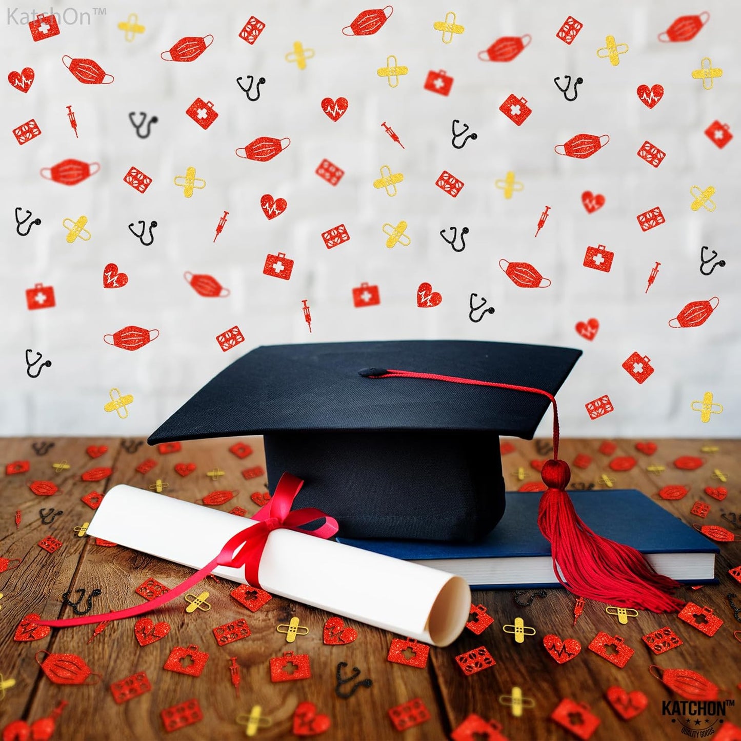 KatchOn, Glitter Nurse Graduation Confetti - Pack of 1000 | Nurse Confetti for table | Nurse Party Decorations, Medical Grad Decorations | Graduation decorations 2025