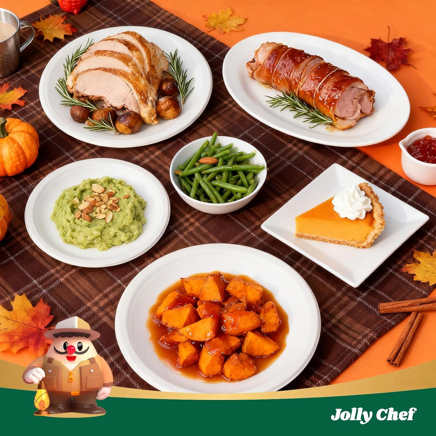 JOLLY CHEF Compostable Heavy Duty Plates 𝟭𝟬 𝗜𝗻𝗰𝗵 [𝟭𝟱𝟬 𝗣𝗮𝗰𝗸] Eco-Friendly Disposable White Paper Plates Bagasse Biodegradable Bulk for Party Dinner Thanksgiving Day (White)