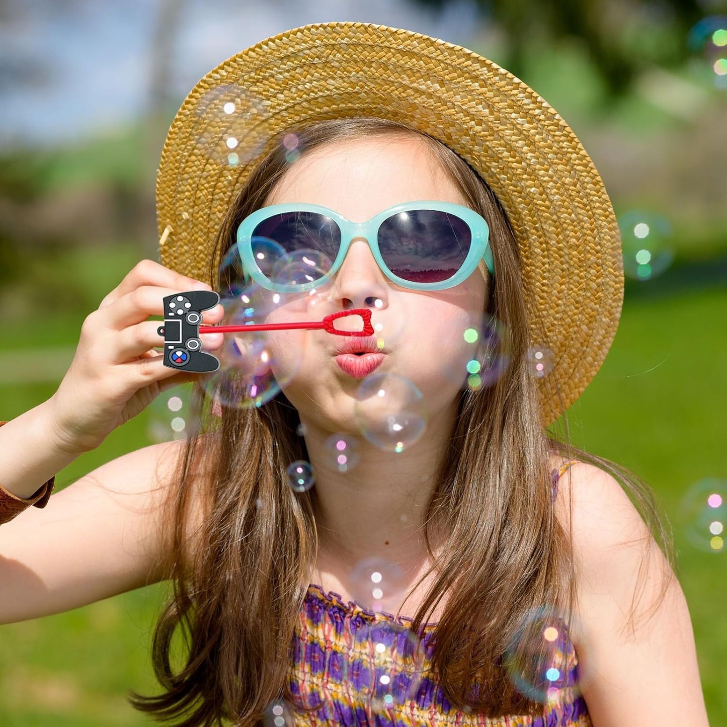 Video Game Party Favors,24Pcs Video Game Bubble Wands for Kids,Cute Bubble Wand for Birthday Party Supplies Classroom Prizes Pinata Goodie Bag Stuffers Gifts