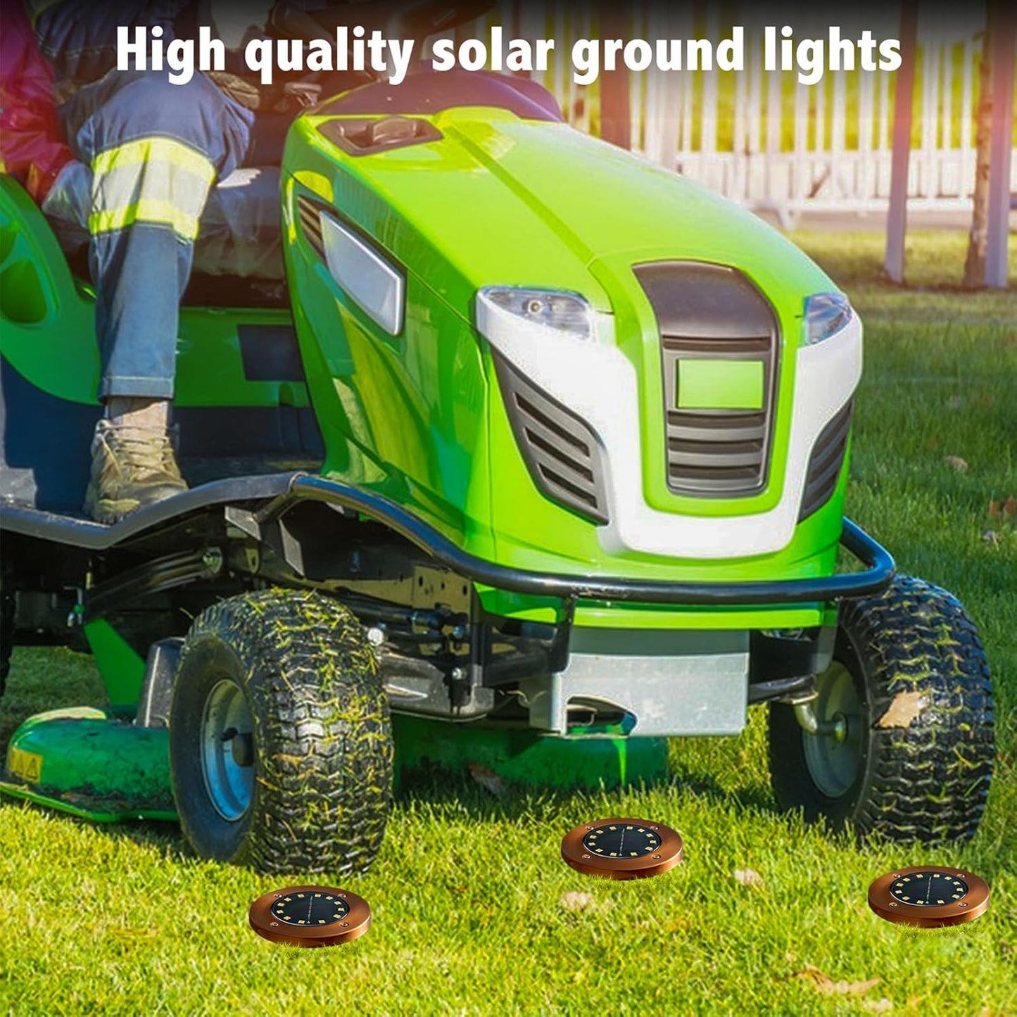 Solar Ground Lights Outdoor Waterproof Flat Garden Solar Disk Lights Floor 12 LED 16 Pack for Garden Patio Pathway Landscape Driveway Yard Path Decor