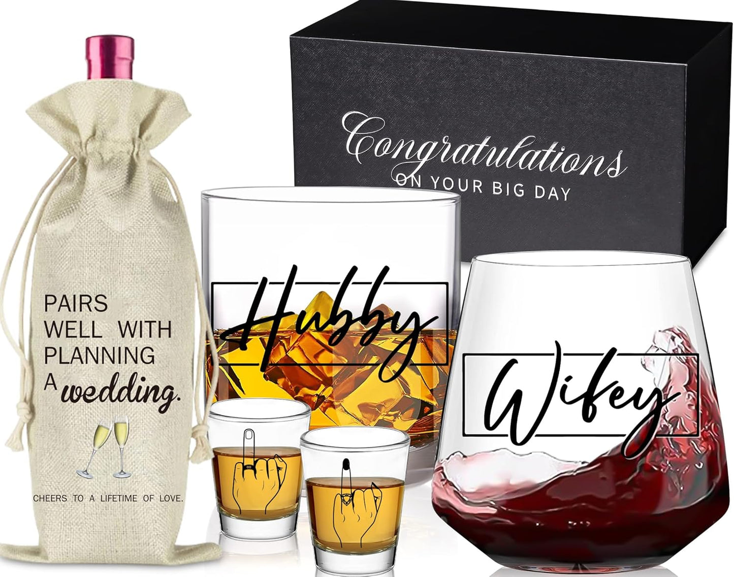 Engagement Wedding gifts for Couples - Unique Engagement Wedding Gifts for Newlywed Mr and Mrs Him and Her, Novel Couple Wishes for Couples