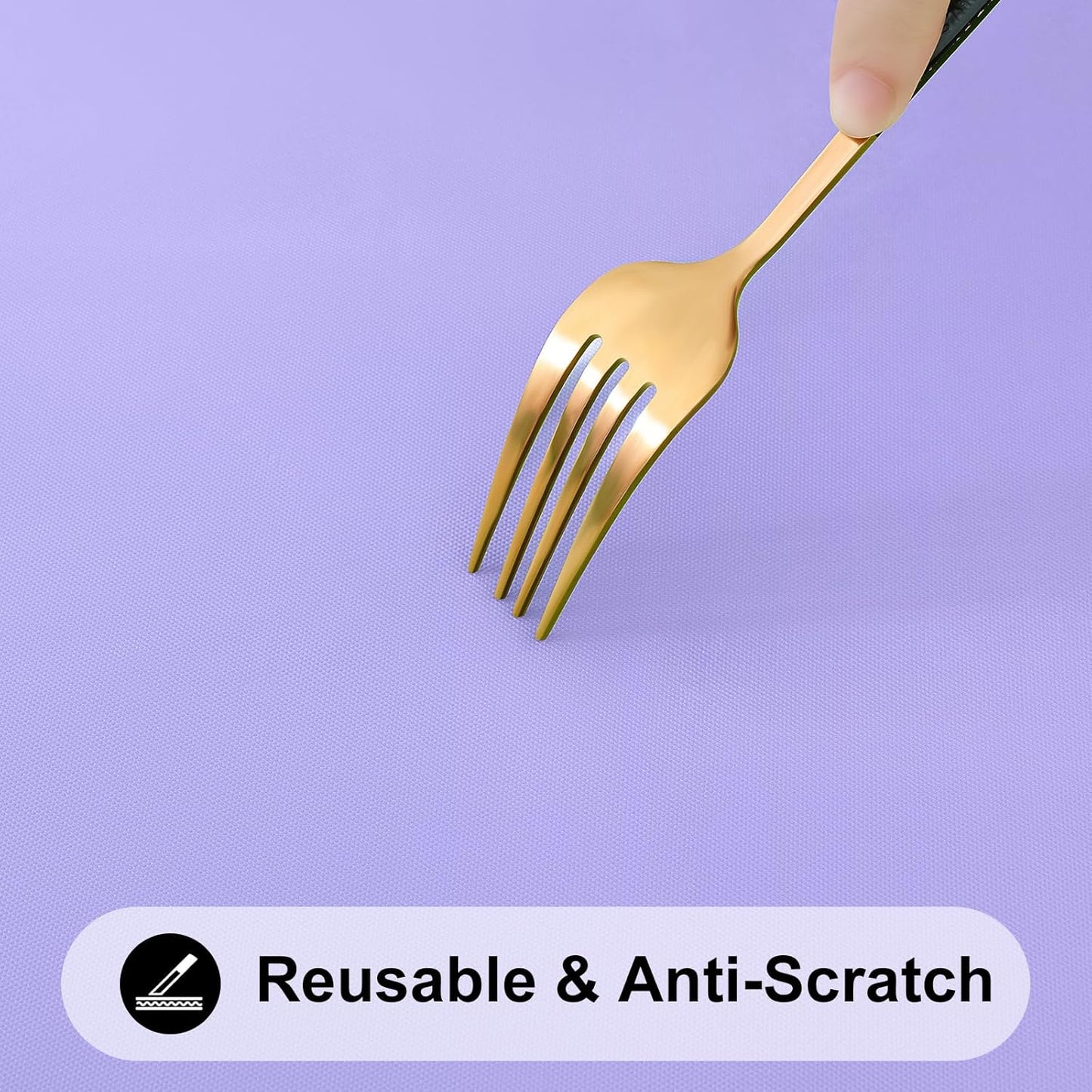 Smiry Rectangle Tablecloth, Elastic Fitted Flannel Backed Vinyl Tablecloths for 6ft Folding Tables, Waterproof Wipeable Table Covers for Indoor, Outdoor, Picnic and Camping (Lavender, 30"x72")