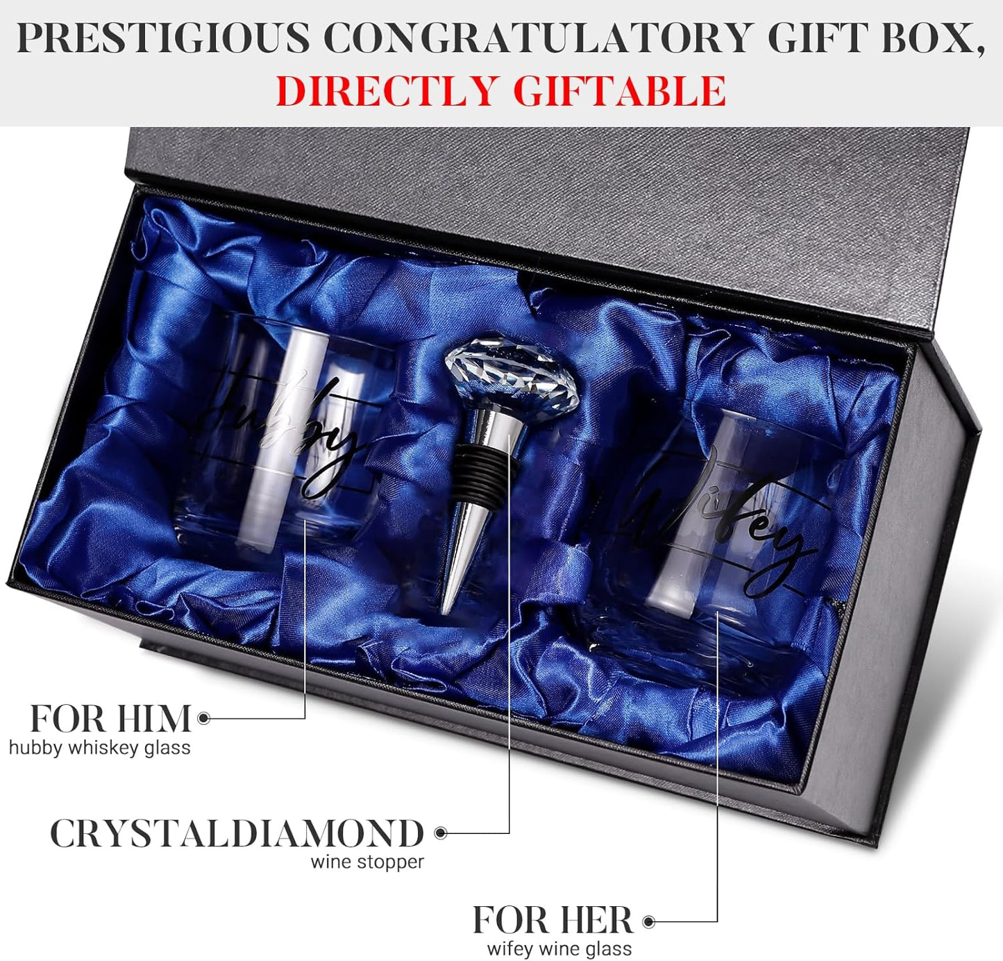 Couple Gifts for Wedding Engagement, Mr and Mrs Gift, Bridal Shower gifts, Cool Couples Gifts Wishes for Couples Newlywed Mr and Mrs Him and Her