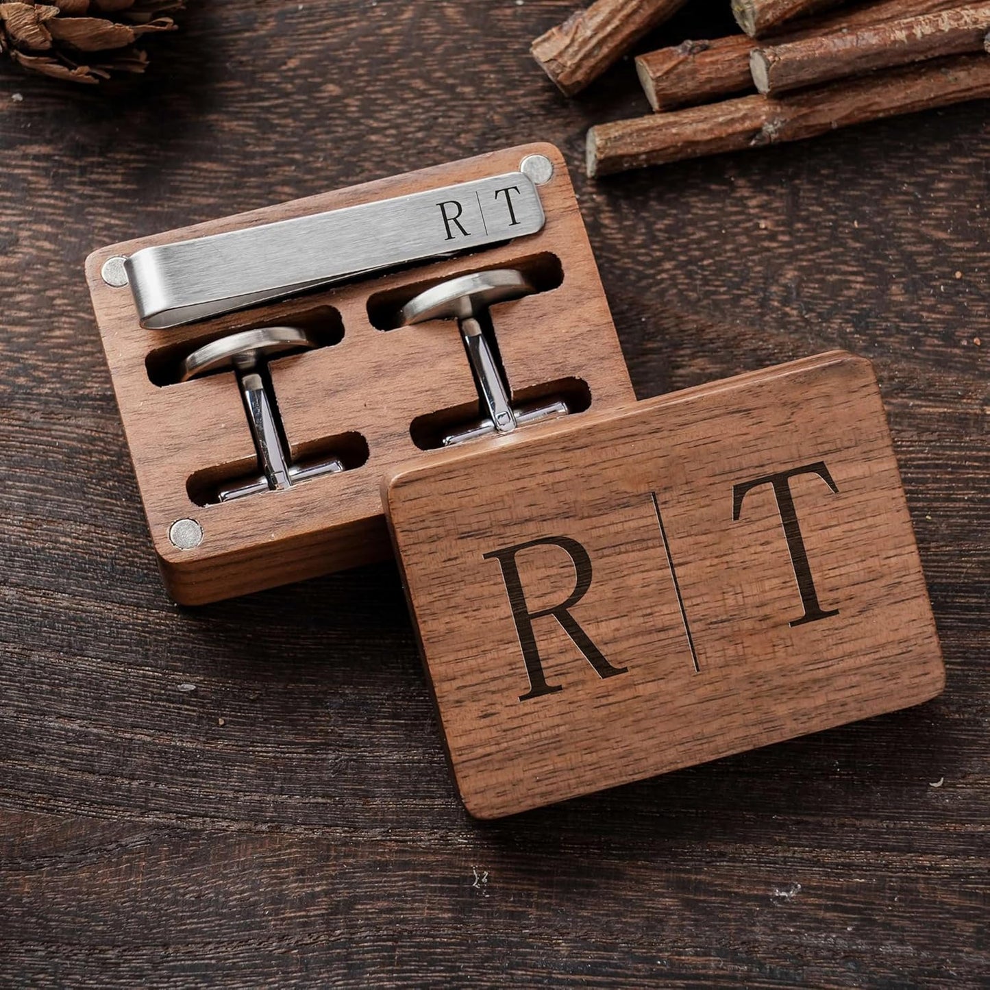 MUEEU Father of the Bride Cufflink Engraved I Will Always Be Your Little Girl Dad Father Tie Bar