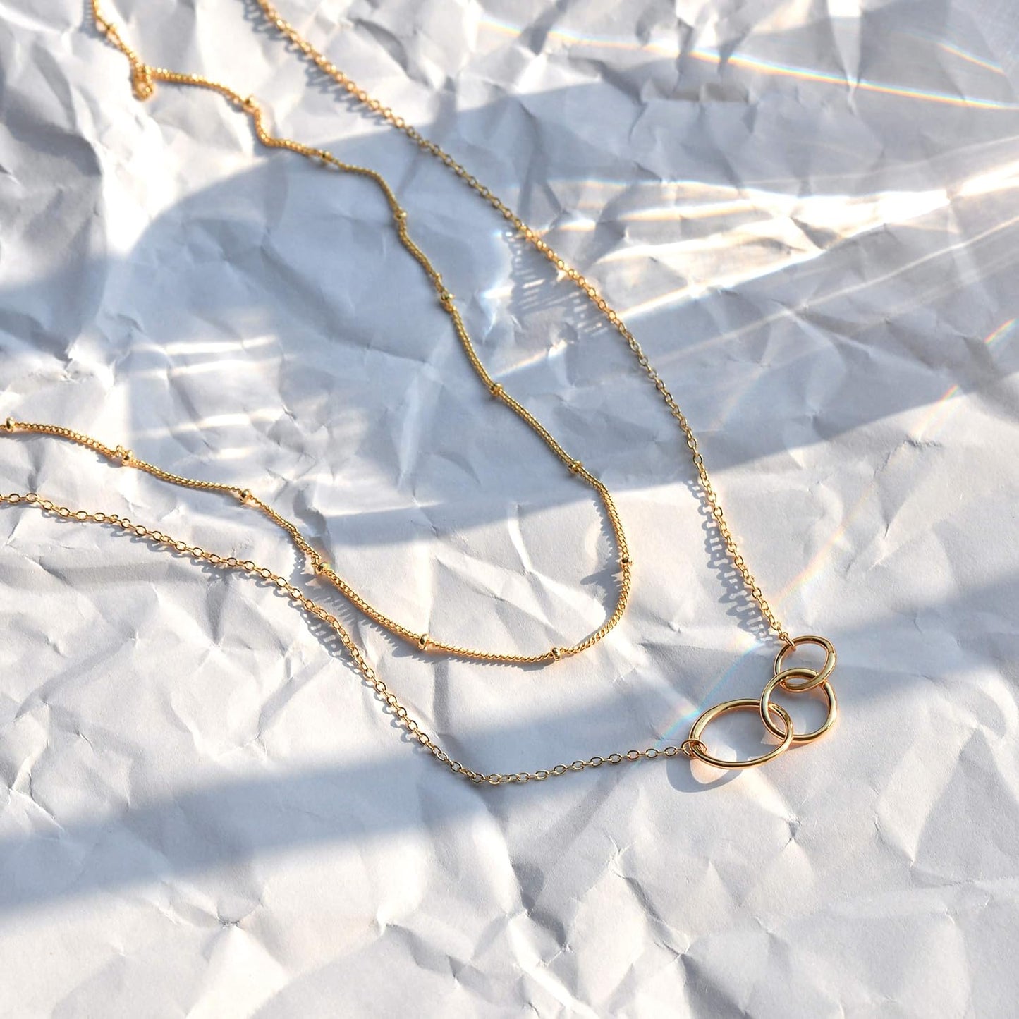 MEVECCO Layered Heart Necklace Pendant Handmade 18k Gold Plated Dainty Gold Choker Arrow Bar Layering Long Necklace for Women