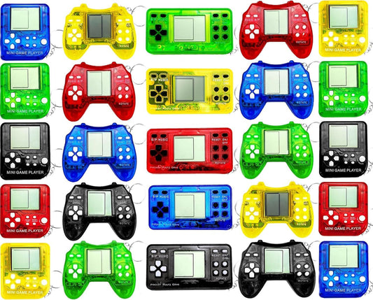 12Pcs Video Game Keychain, Gamer Party Favors Video Game Party Supplies for Kids, 3 Styles Mini Game Console for Kids Backpack, Birthday Party, Classroom Prizes