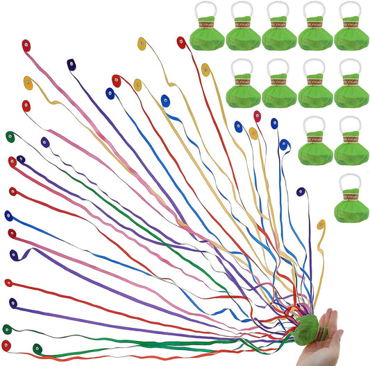 12 pcs Confetti Popper Hand Throw Streamers, No Mess Colorful Streamer Poppers, for Baby Shower, Party Celebrations, Wedding, Birthday (Green)