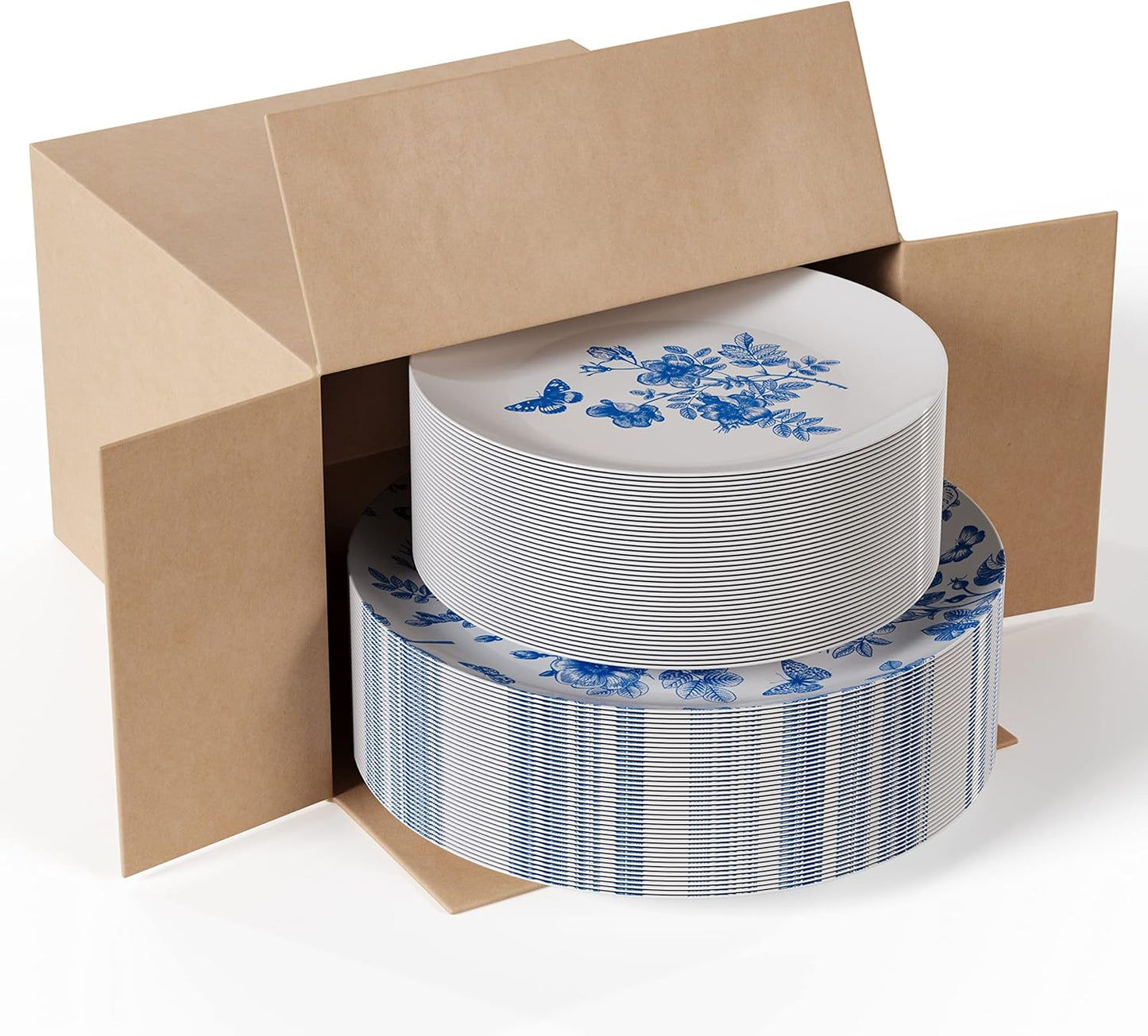 Party Solids Hot Pink Plastic Plates Bulk 7" Hot Pink Disposable Plates For Party Supplies 600 Pieces Disposable Dinner Plate Heavy Duty 350 GSM Plate Sets, Plastic Dinnerware Sets