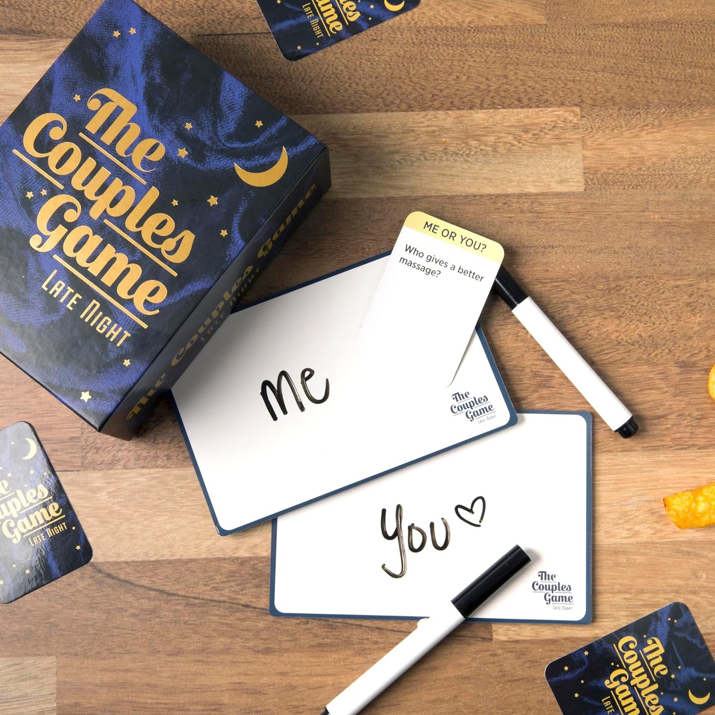 DSS Games The Couples Game Late Night [Fun Adult Card Game for Date Nights | Romantic Couples Gift for Him or Her | 150 Questions for 2 Players | Perfect for Anniversary, Engagement