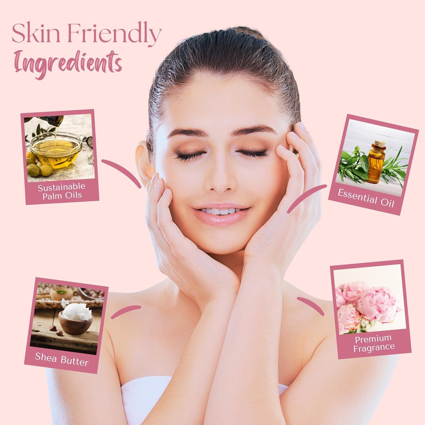 Wavertree & London Pink Peony Scented Natural Soap (2 Bars), 7oz Moisturizing French Triple Milled Soap Bars enriched with shea butter - Pure Plant Based Bath & Body Bars for All Skin Types