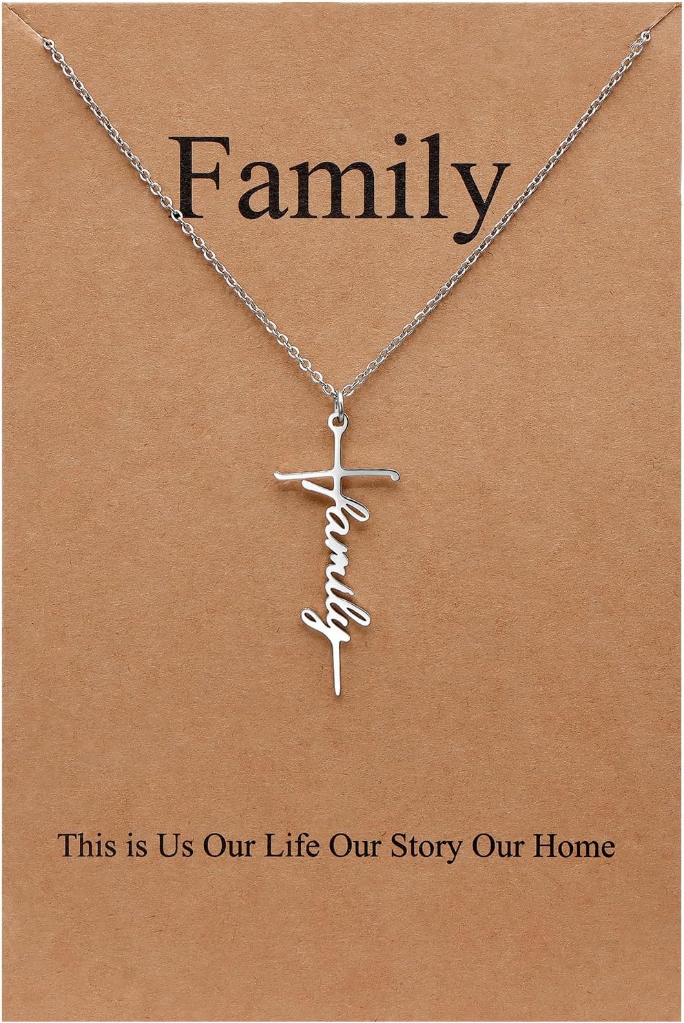 Lcherry Faith Cross Pendant Necklace for Women Religious Christian Jewelry Mother's Day Gifts for Women