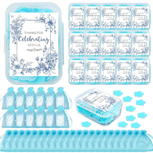 Something Blue Before I Do Bridal Shower Decorations - 24 Pcs Something Blue Before I Do Party Soap Favors Gifts, Floral Bachelorette Wedding Engagement Party Decorations Supplies for Guests