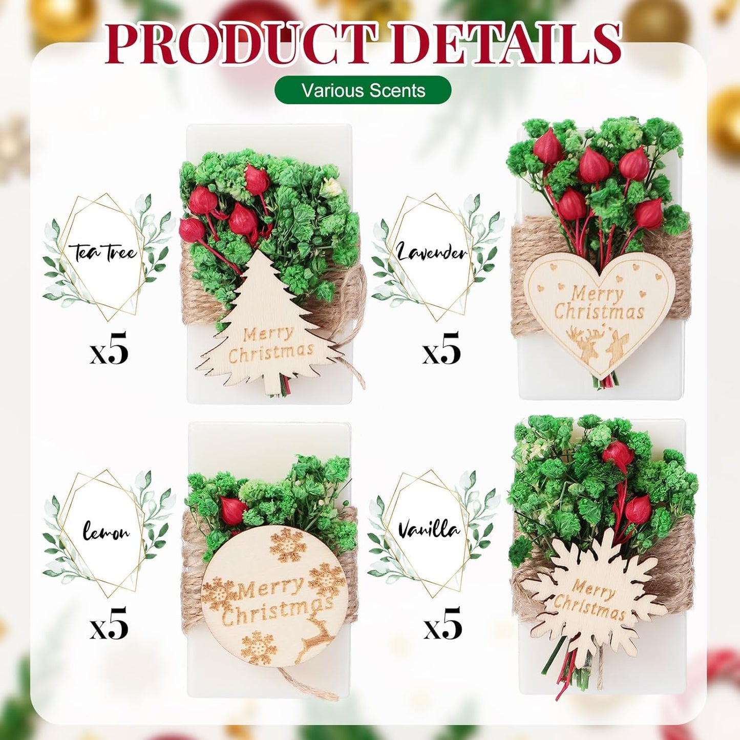 20 Pack Christmas Mini Soap Favors Bulk Handmade Christmas Scented Soap Wedding Party Favors Gifts Baby Shower Bridal Shower Gifts for Guests(1.7 x 3.15 Inch,Rectangle)