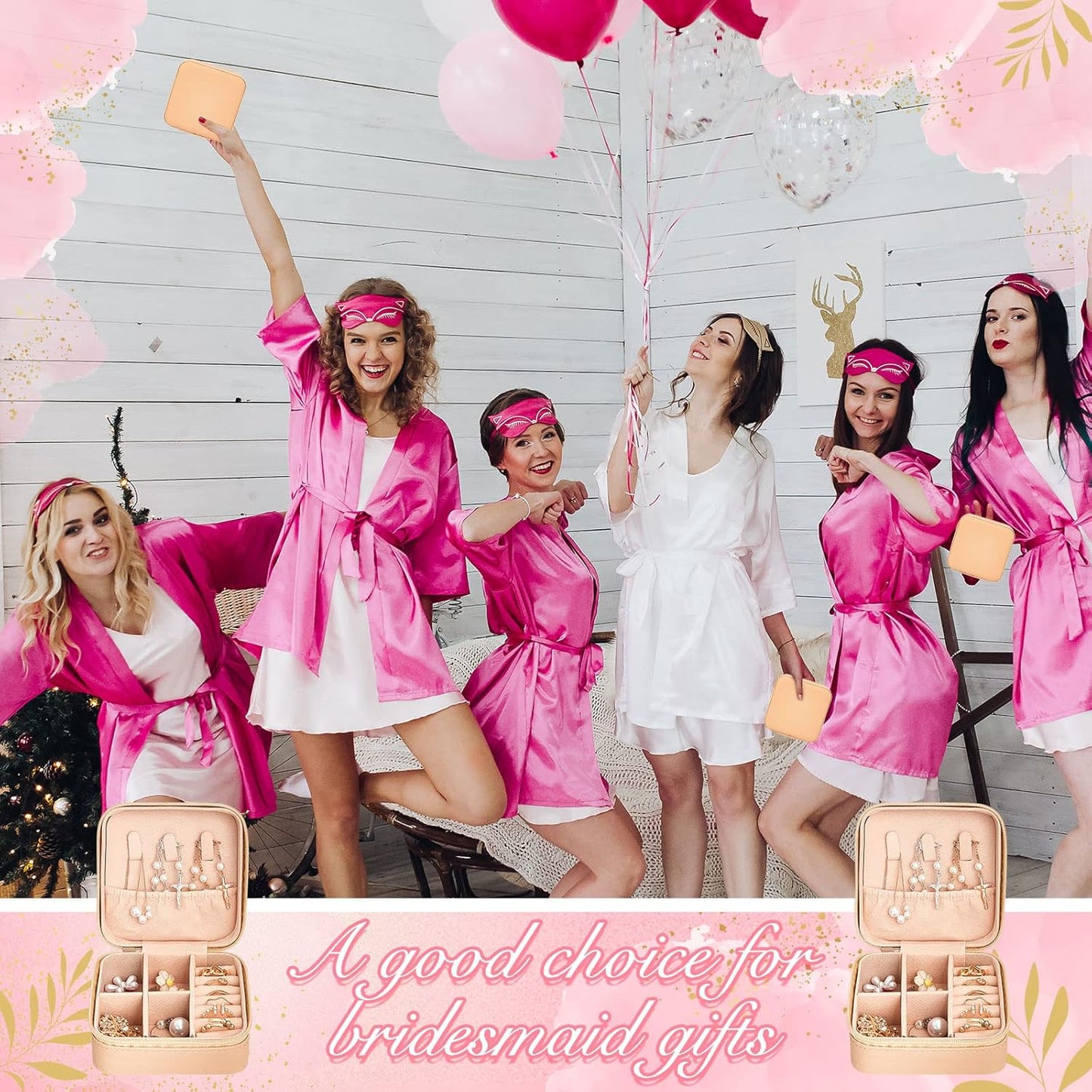 Taiyin 12 Pcs Travel Jewelry Case Bridesmaid Gift Boxes Bulk Travel Jewelry Case Small Jewels Organizer Mini Accessories Ornaments Storage for Women Girls Wedding Bridesmaids Gifts