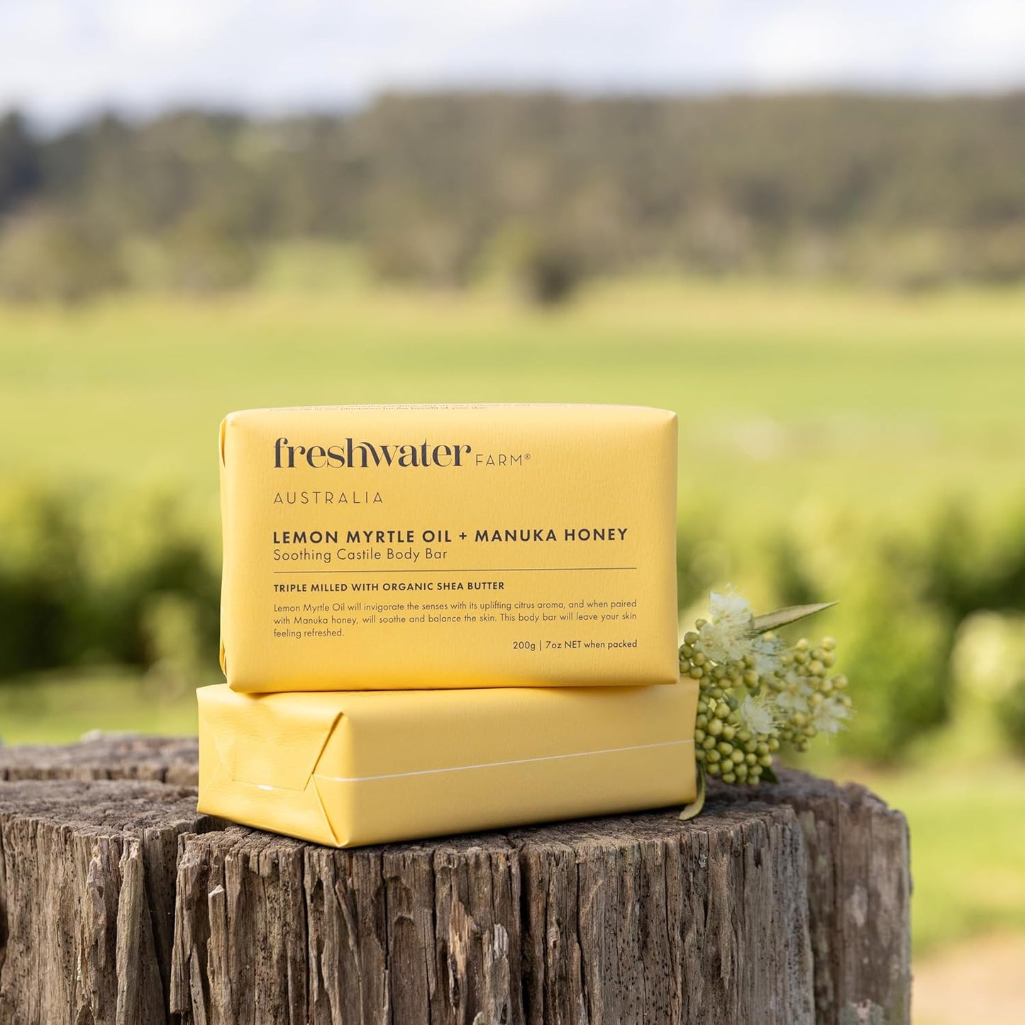 Freshwater Farm Australia Lem Myrt Manu Honey Body Bar, 7 OZ