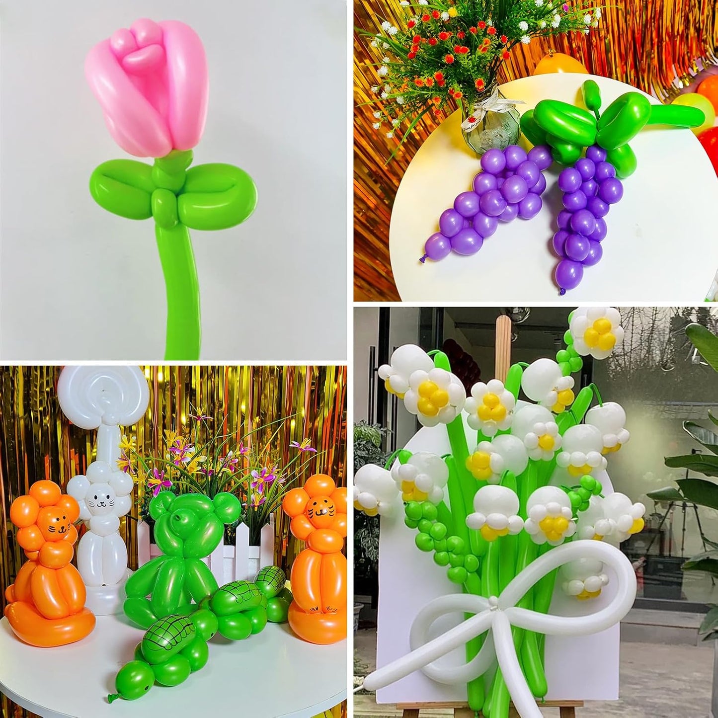 100Pcs Green 260 Balloons, Long Balloon for Tying Balloon Arch, Long Skinny Balloons for Twisting Ballons Animal balloons Birthday Party Wedding Festival Decorations