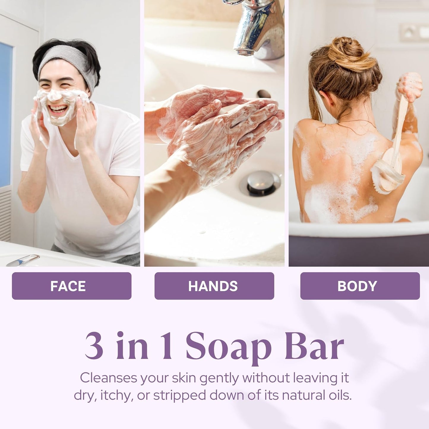 Wavertree & London Lavender Scented Natural Soap Bars (Pack of 2), 7oz Moisturizing French Triple Milled Soap Bars enriched with shea butter - Pure Plant Oil Bath & Body Bar for All Skin Types