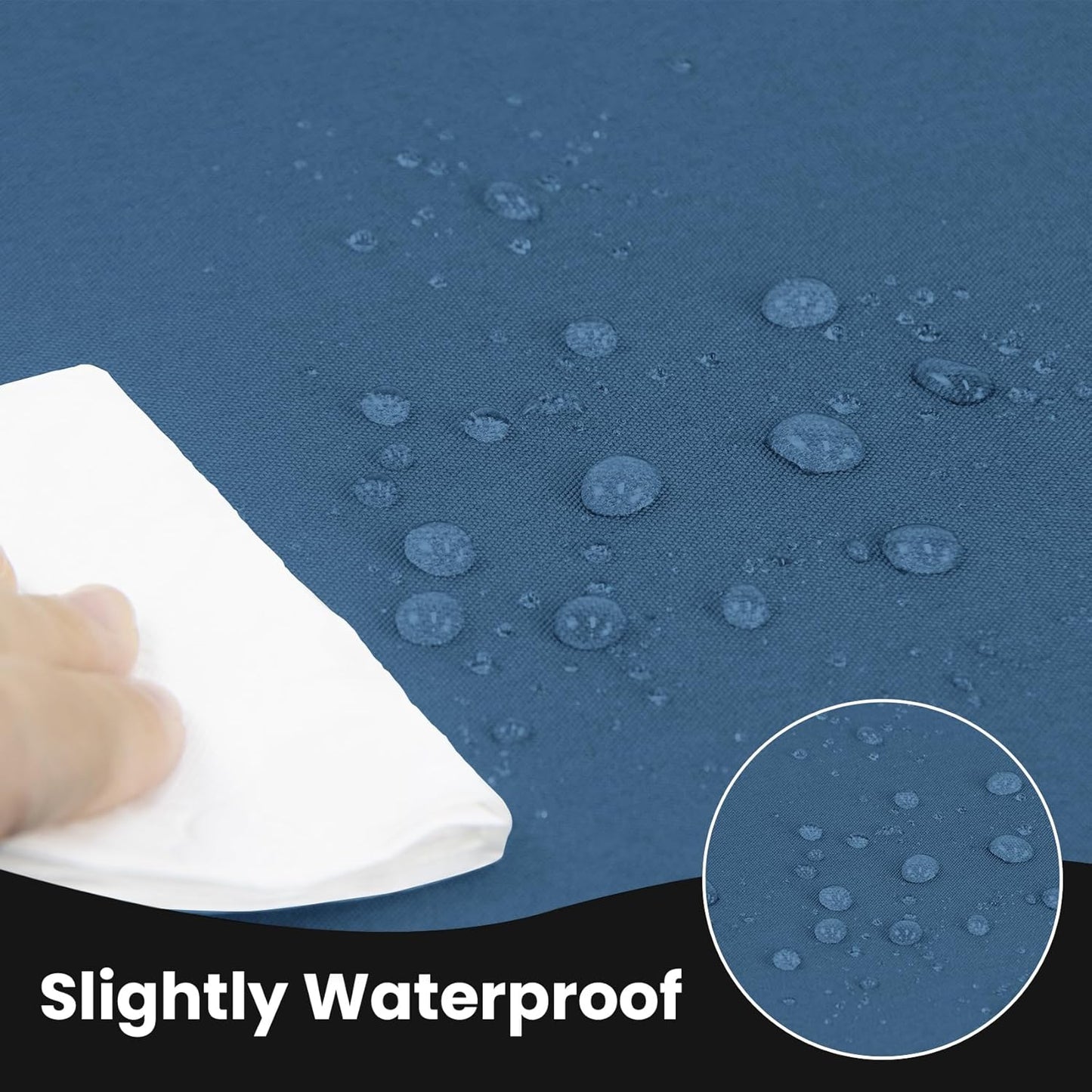 Ascoza 2 Pack Fitted Tablecloth for 8 Foot Rectangle 96 x 30 Inch Mediterranean Blue Table Covers Water Resistant Polyester Cloth for Folding, Parties,Display, Trade Show (Mediterranean Blue)