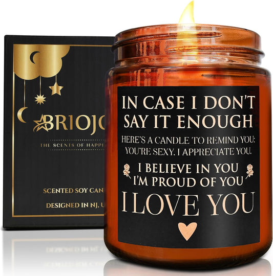 Anniversary Wedding Engagement Scented Soy Candles - Valentines Gifts for Her Him - Mothers Day I Love You Gift for Wife Women - Birthday, Romantic Gifts for Men Husband Girlfriend Boyfriend