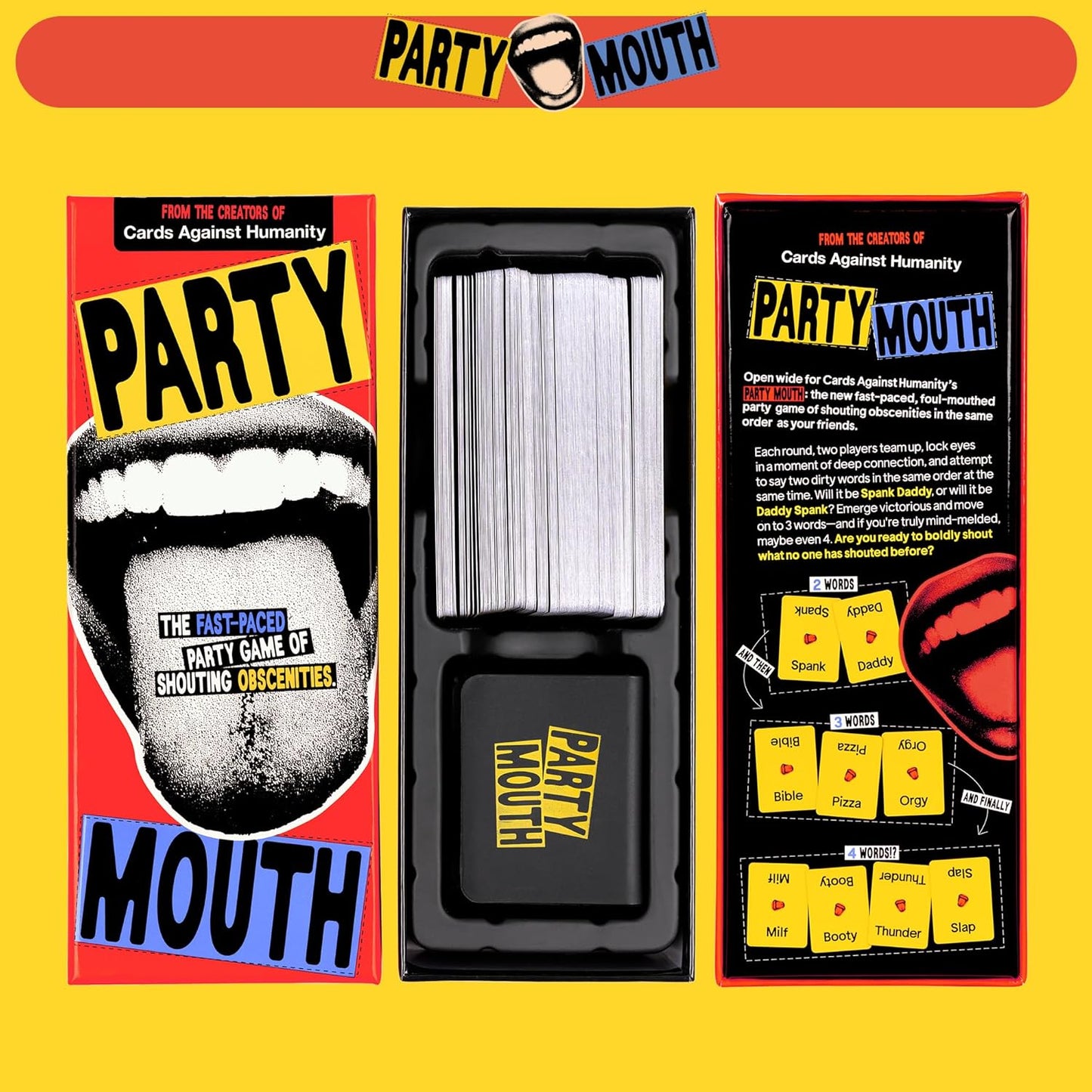 Party Mouth by Cards Against Humanity • The All-New Fast-paced Party Game of Shouting Obscenities