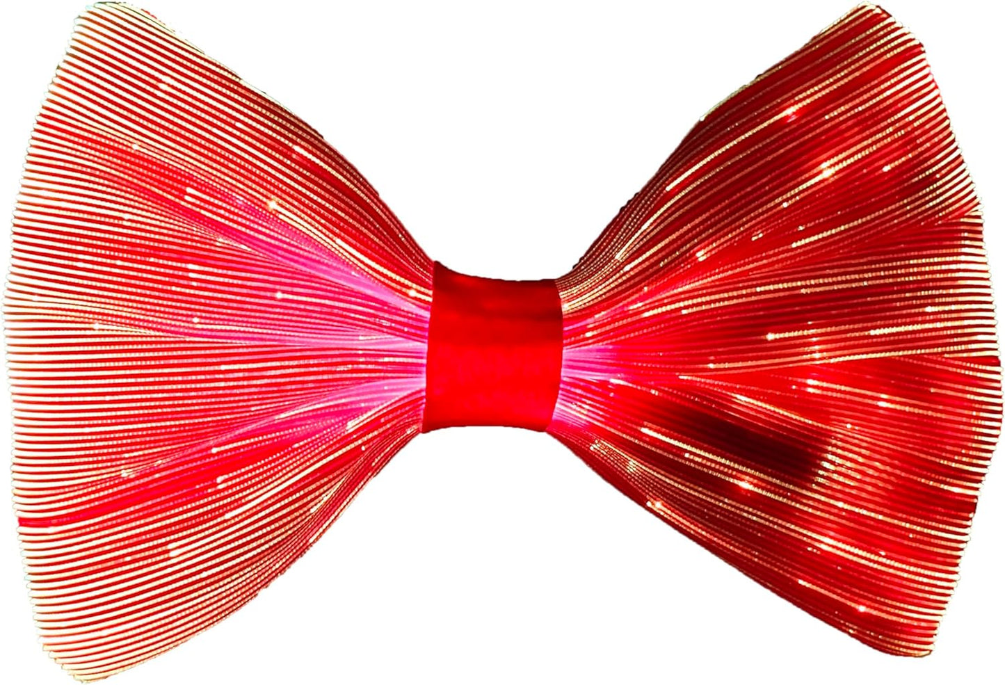 LED Light Up Bow Tie Wireless for Men - Flashing Fiber Optic Bowtie Glow in the Dark for Party Halloween Christmas