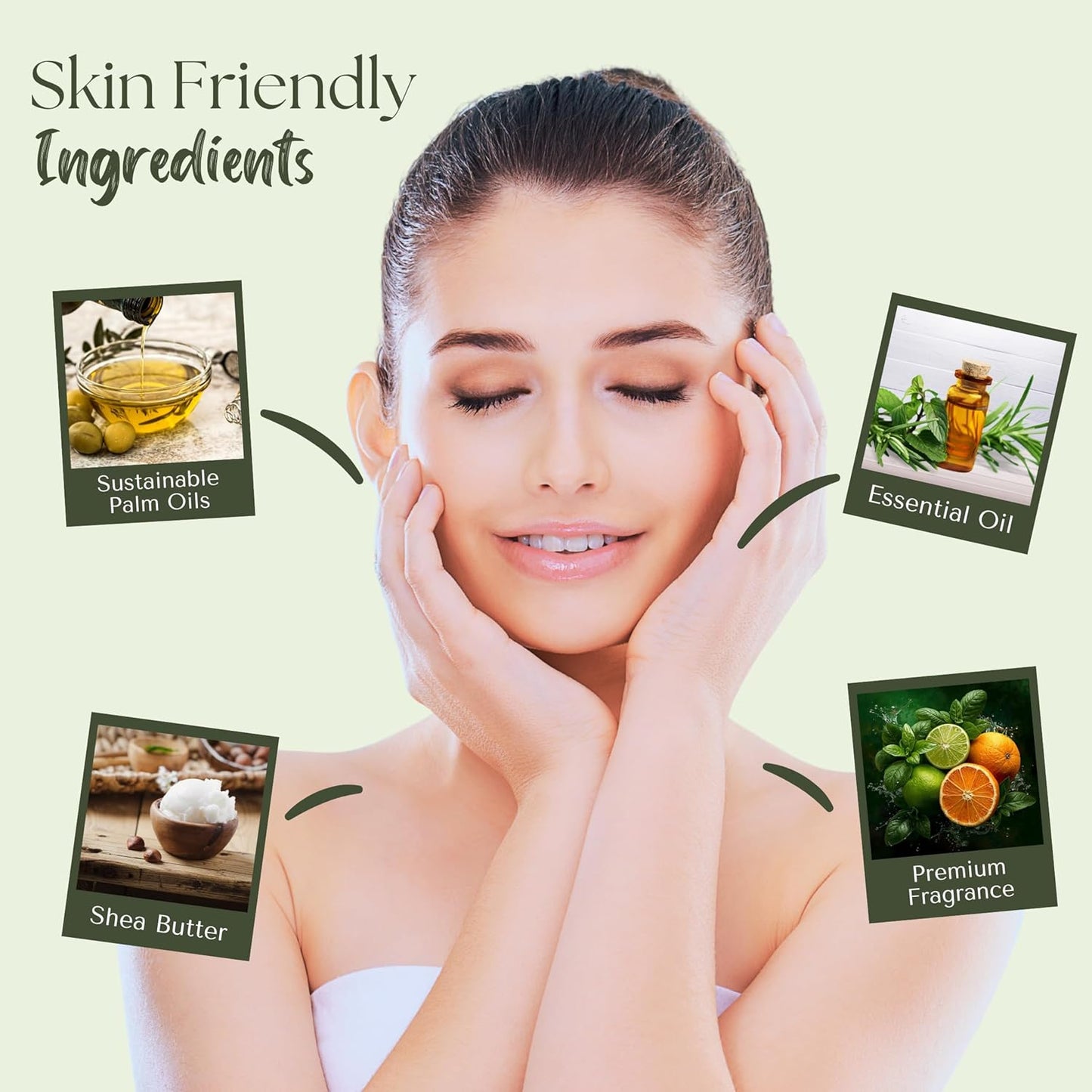 Wavertree & London Basil Lime & Mandarin Scented Natural Soap (2 Bars), 7oz Moisturizing French Triple Milled Soap Bars enriched with shea butter - Pure Plant Based Bath & Body Bars for All Skin Types