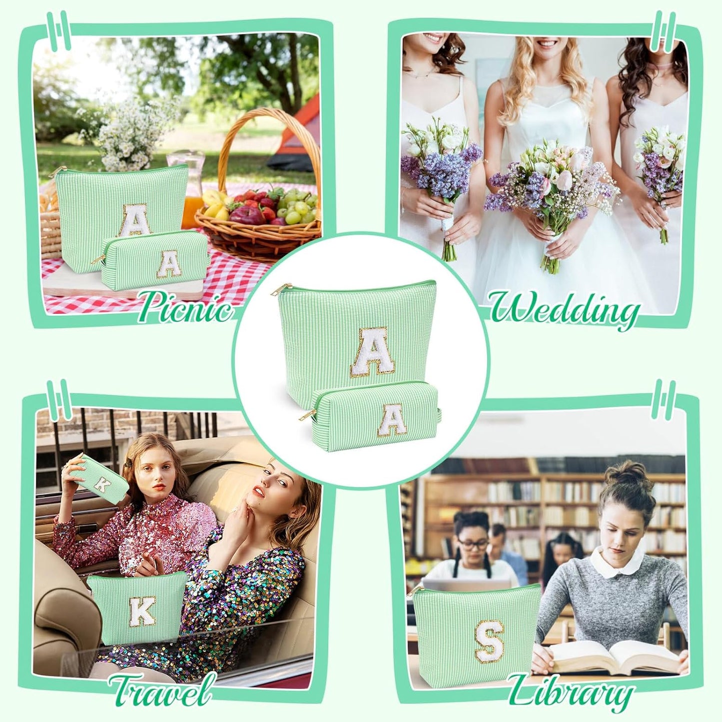 YOOLIFE 2 Pieces Makeup Bags for Women, Mom Birthday Gifts Unique Gifts Makeup Bag Toiletry Bag Makeup Pouch Cosmetic Bag Beauty Bag Cute Makeup Bag Wedding Daughter Friend Gifts for Women Her O