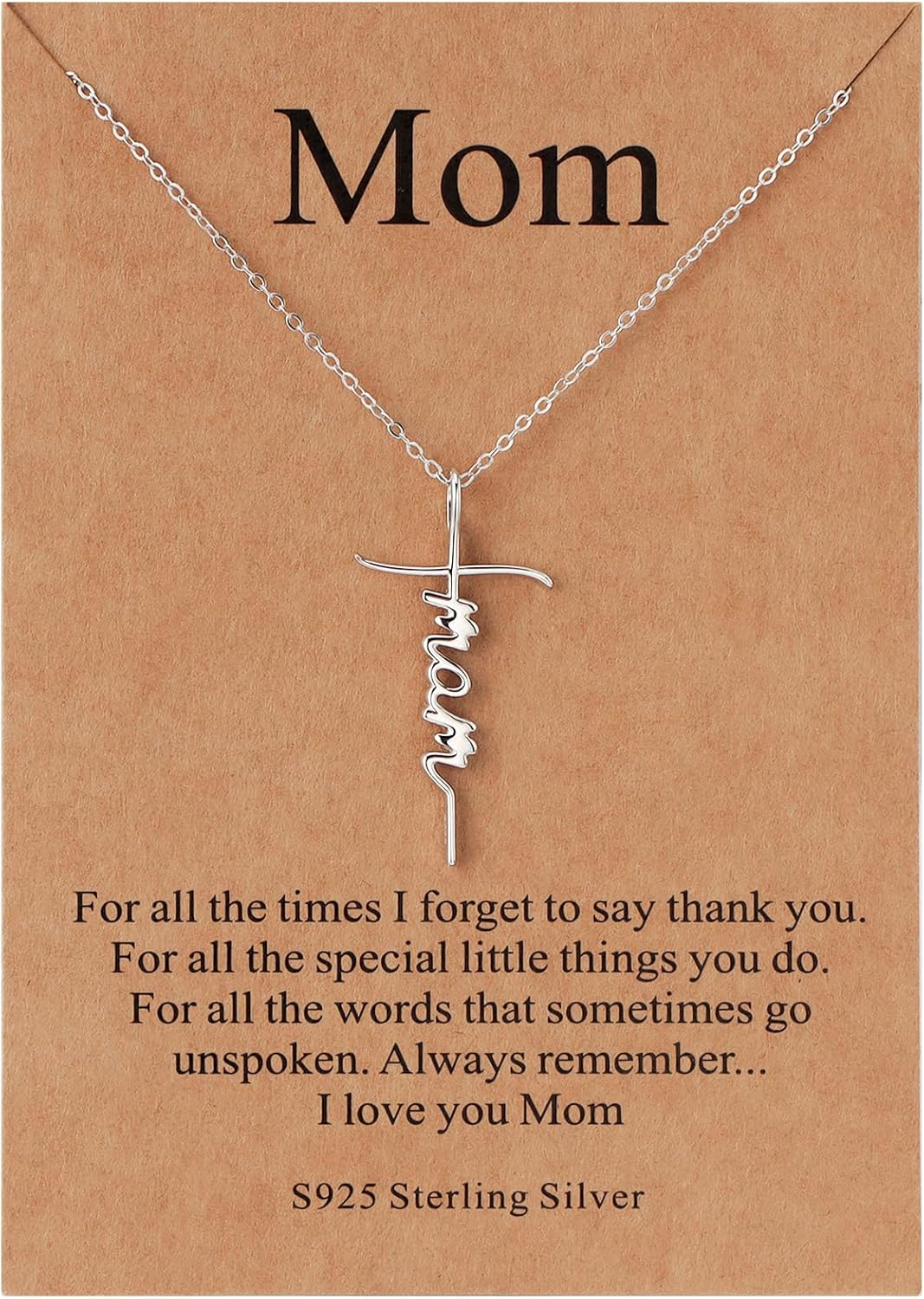 Lcherry Faith Cross Pendant Necklace for Women Religious Christian Jewelry Mother's Day Gifts for Women