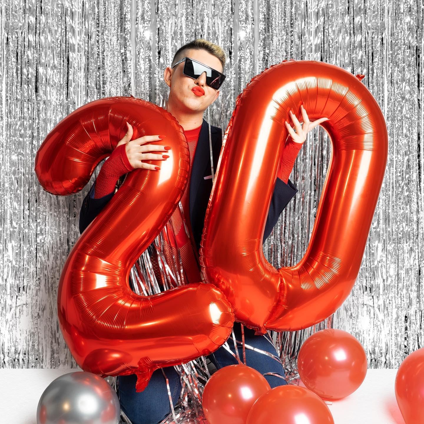 Red Number 10 Balloon 40 inch, 10 Number Balloons, 10th Red Birthday Decorations, 10 Year Old Girls Boys Party Supplies