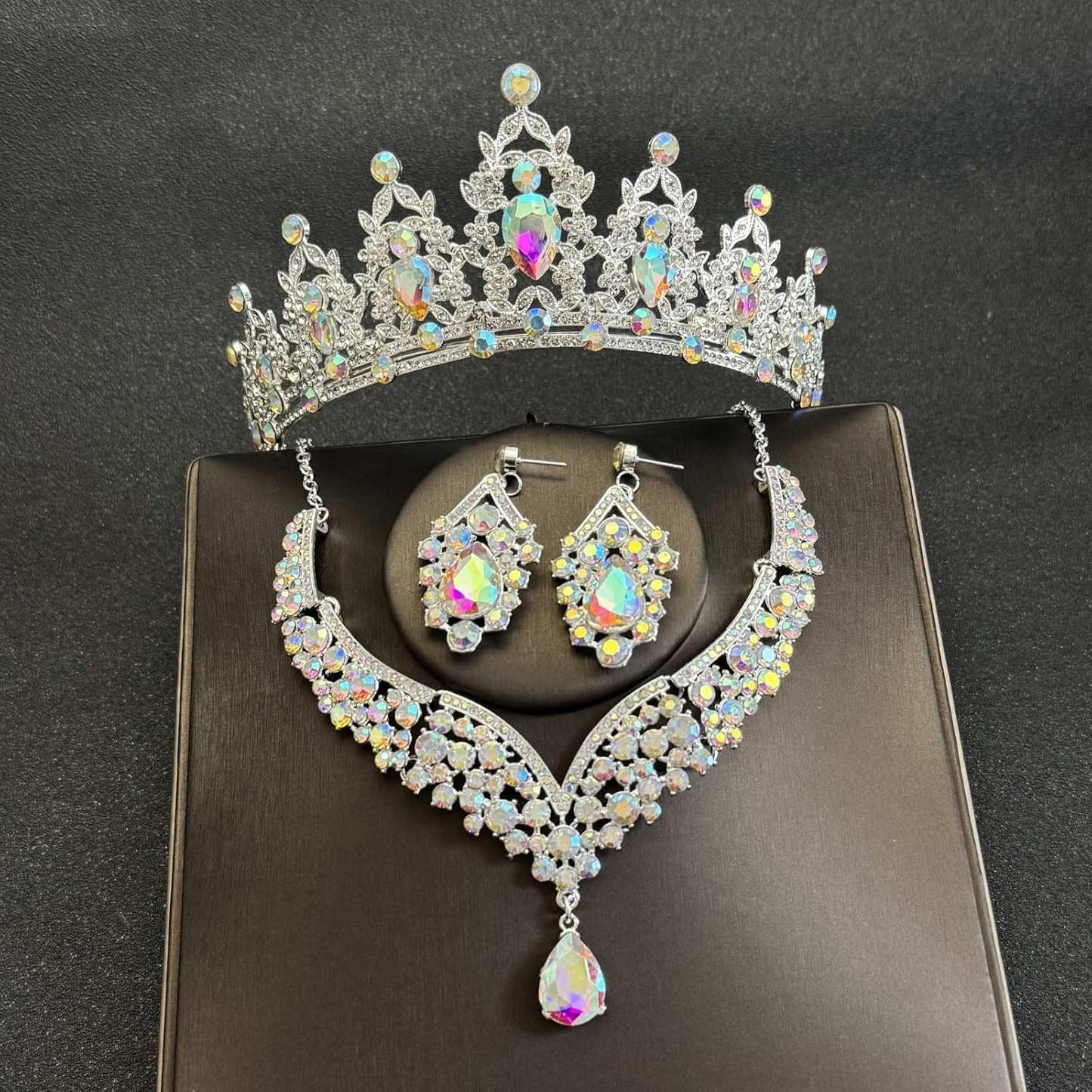 Crowns and Tiaras jewelry sets for Wedding princess birthday party Halloween Prom Pageant Jewelry for Women Crystal Bridal Jewelry Set for women