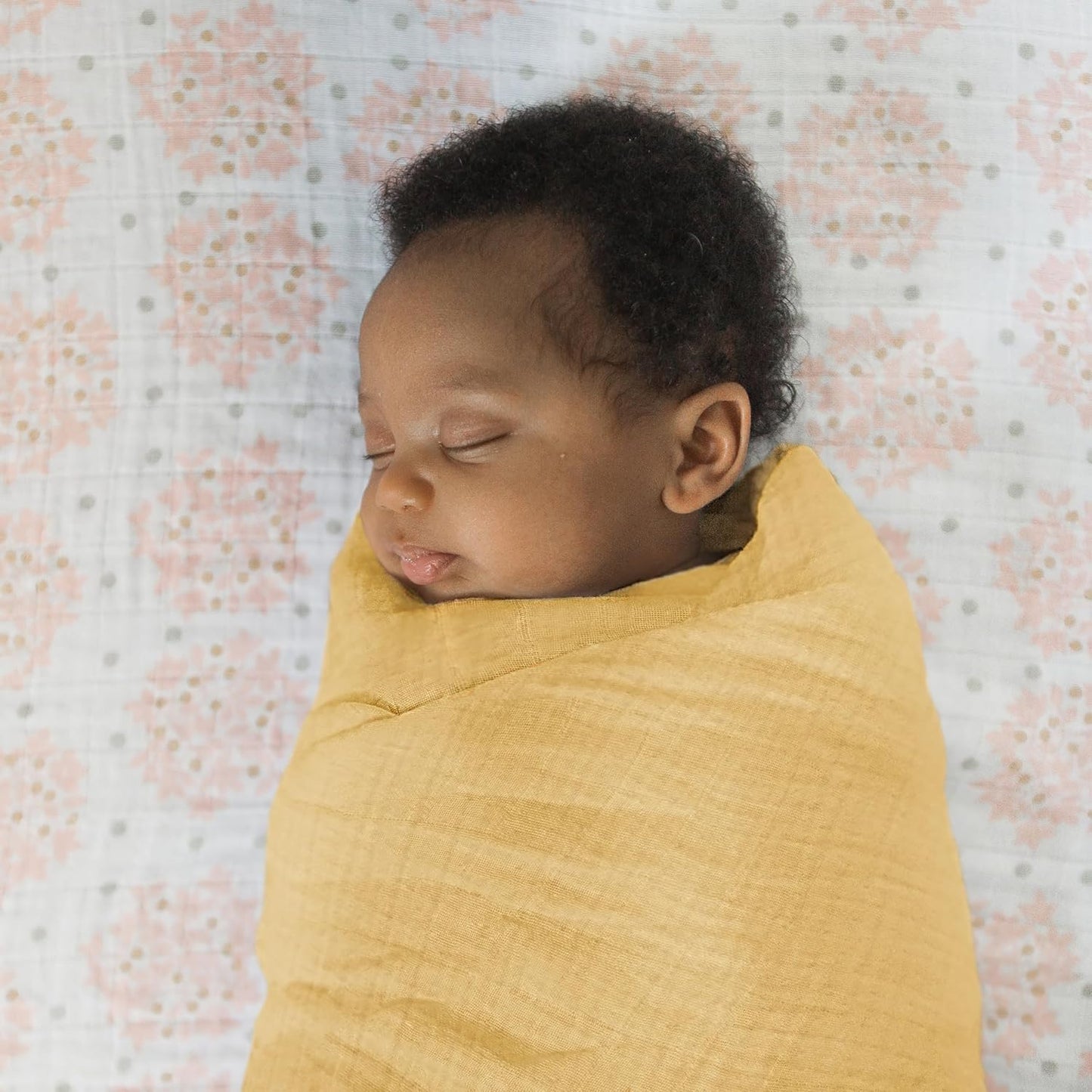 SwaddleDesigns Cotton Muslin Swaddle Blankets for Babies, Set of 4, Neutral Receiving Blankets for Newborn, Baby Registry & Gift, 46x46 inches, Spring Garden