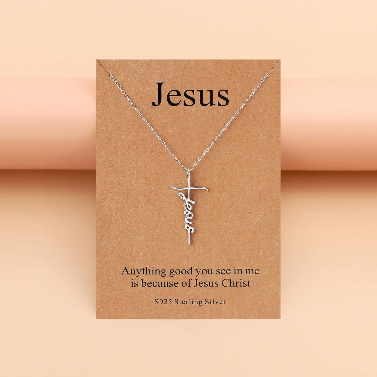 Lcherry Faith Cross Pendant Necklace for Women Religious Christian Jewelry Mother's Day Gifts for Women