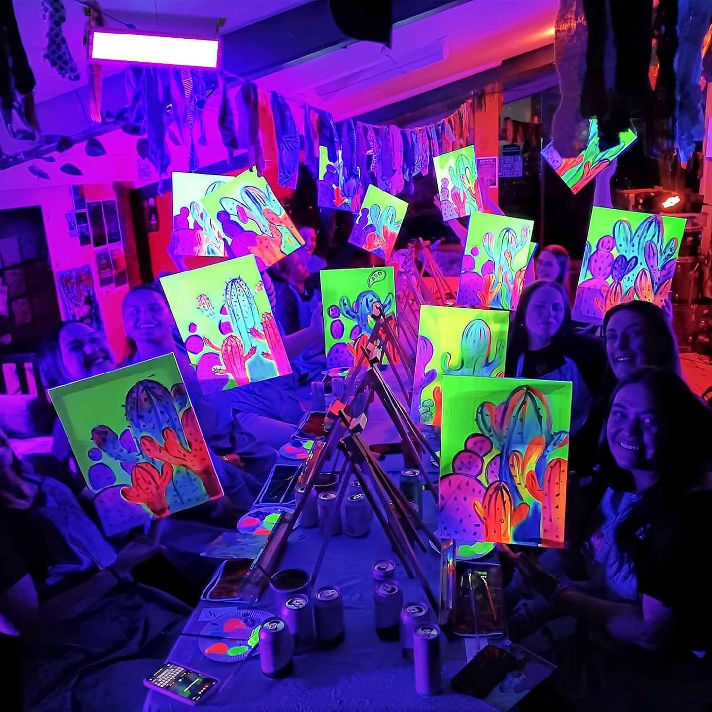 100W LED Black Lights Bar, 100 LEDs, Blacklight Flood Light for Black Light Party, for Glow Party, Bedroom, Halloween, Fluorescent Poster, Body Paint, Tapestry